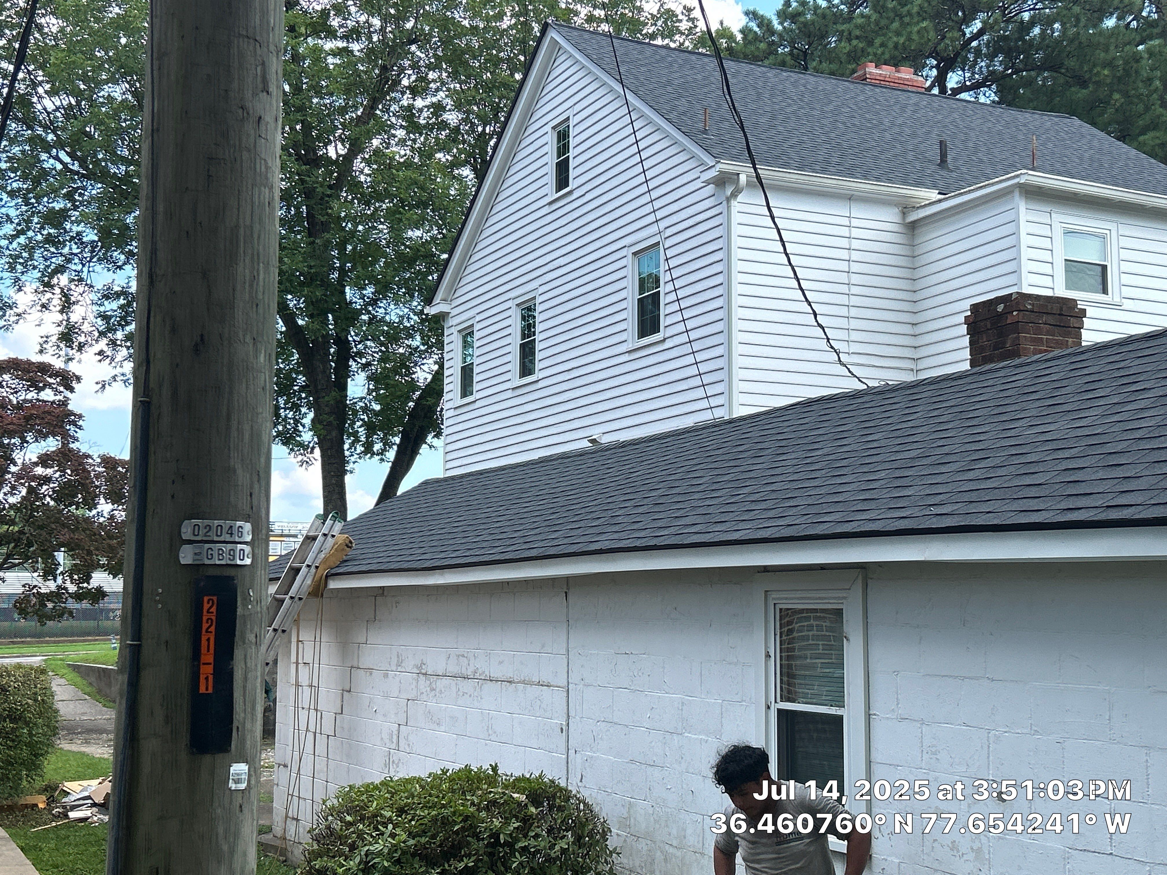 Project in Roanoke Rapids by Roofing Solutions