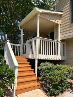 Rotted Wood Replacement, Deck Stain, and Exterior Paint Project in Kennesaw, GA