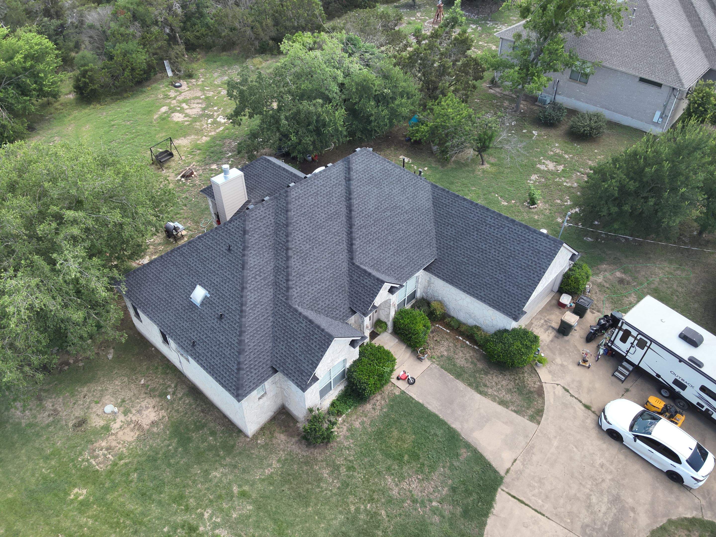 Residential Roof Replacement using GAF - HDZ - Charcoal by Action Exteriors Austin
