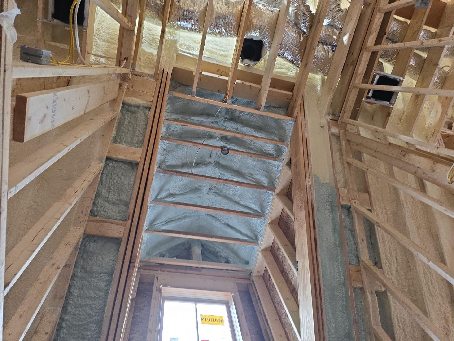 Basement Exterior Walls using Closed Cell Spray Foam by NYS Foam & Energy