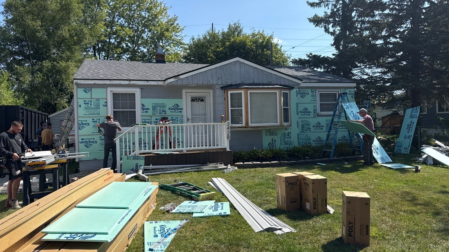 Siding Replacement using Alside D5" Platinum Grey by 180 Contractors