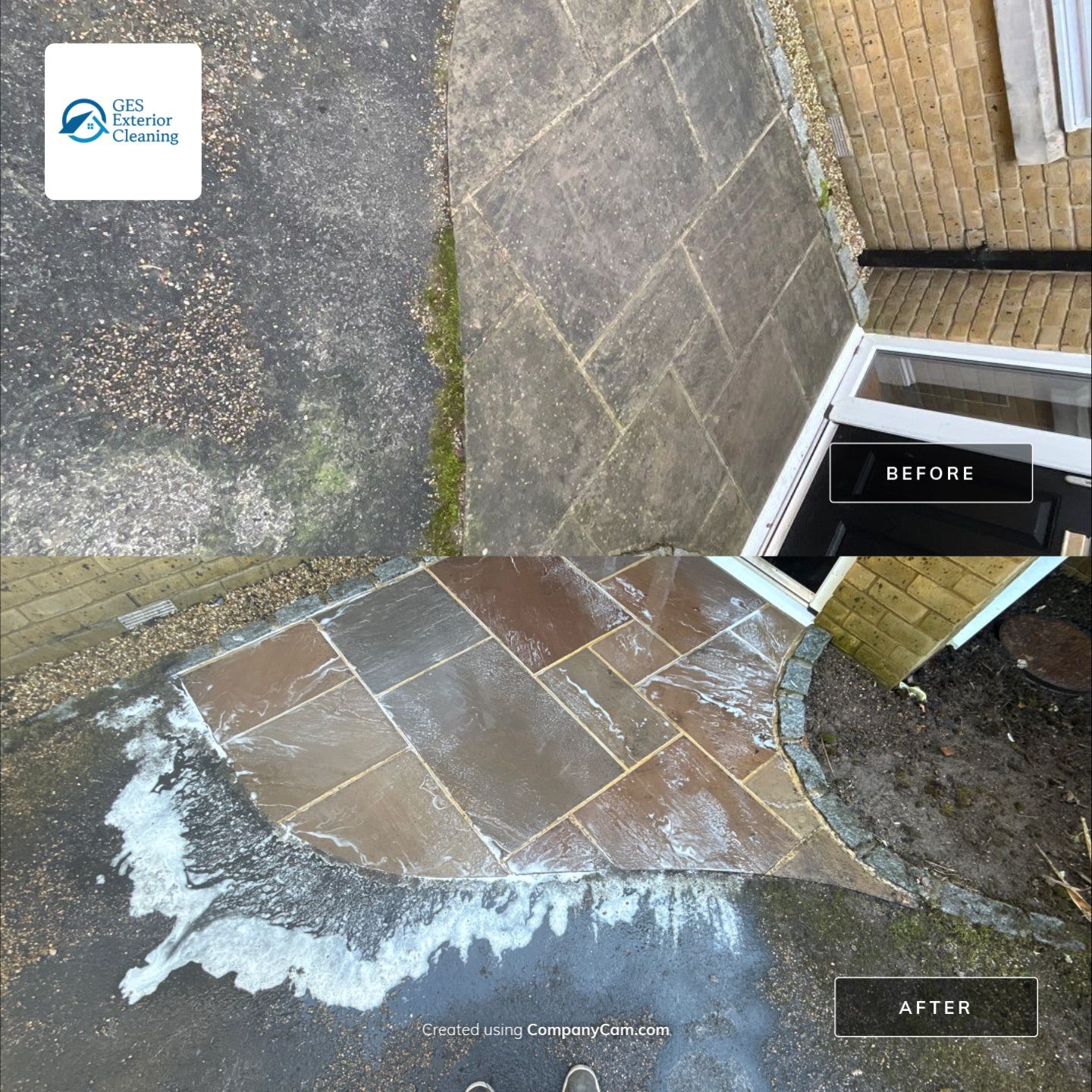 Slate Roof  - Patio - Stonework Clean using Honda 21lt High Pressure Machine by Ges Exterior Cleaning ltd