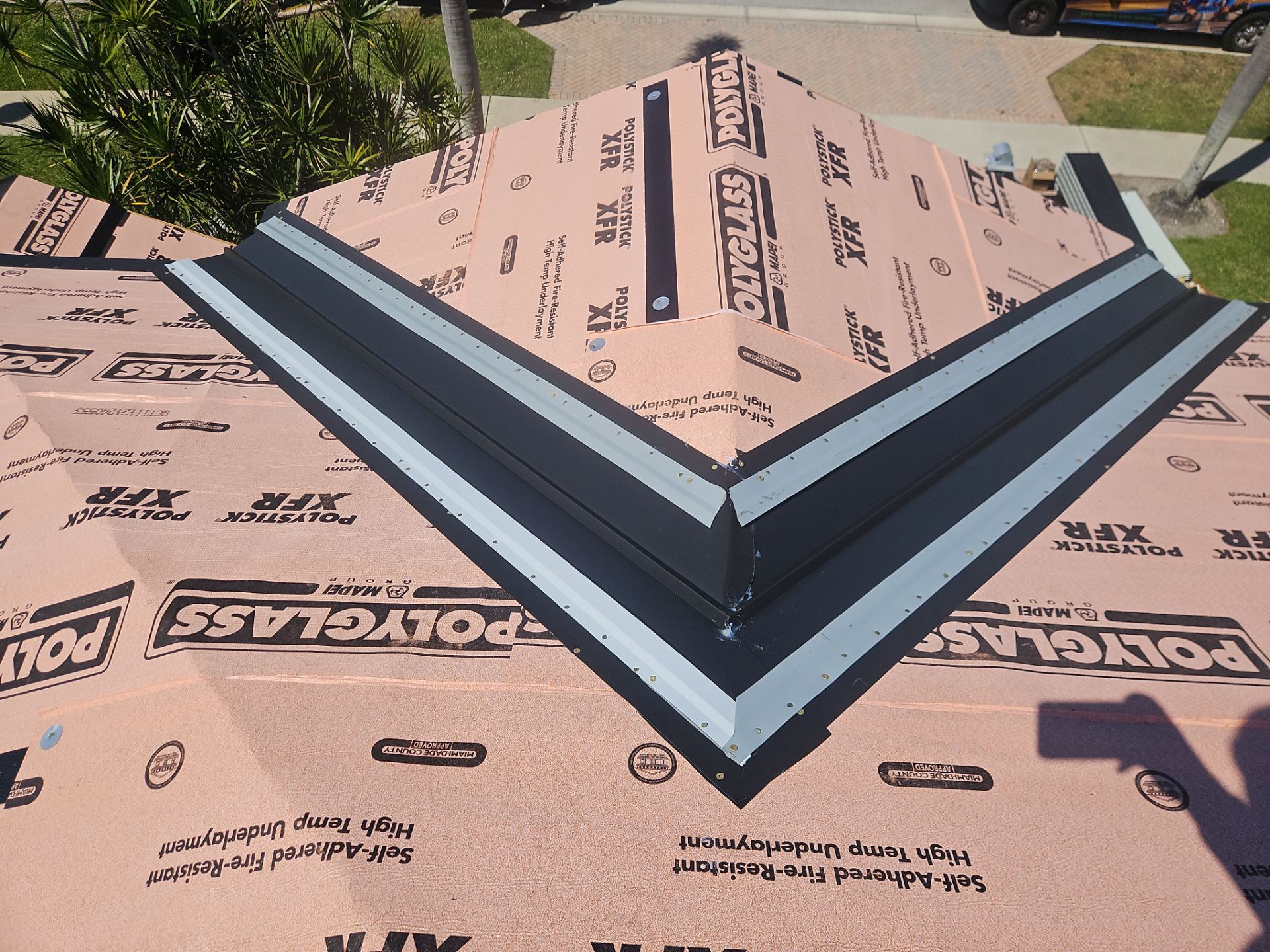 Residential Roofing Installation using 1" Nail strip metal roof by BLUES BROTHERS CONSTRUCTION CORP