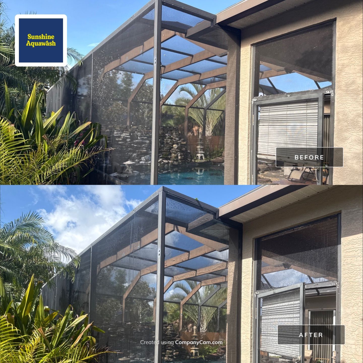 Pool Cage Screen Enclosure Cleaning – Oakley Community, Ellenton, FL 34222 by Sunshine AquaWash