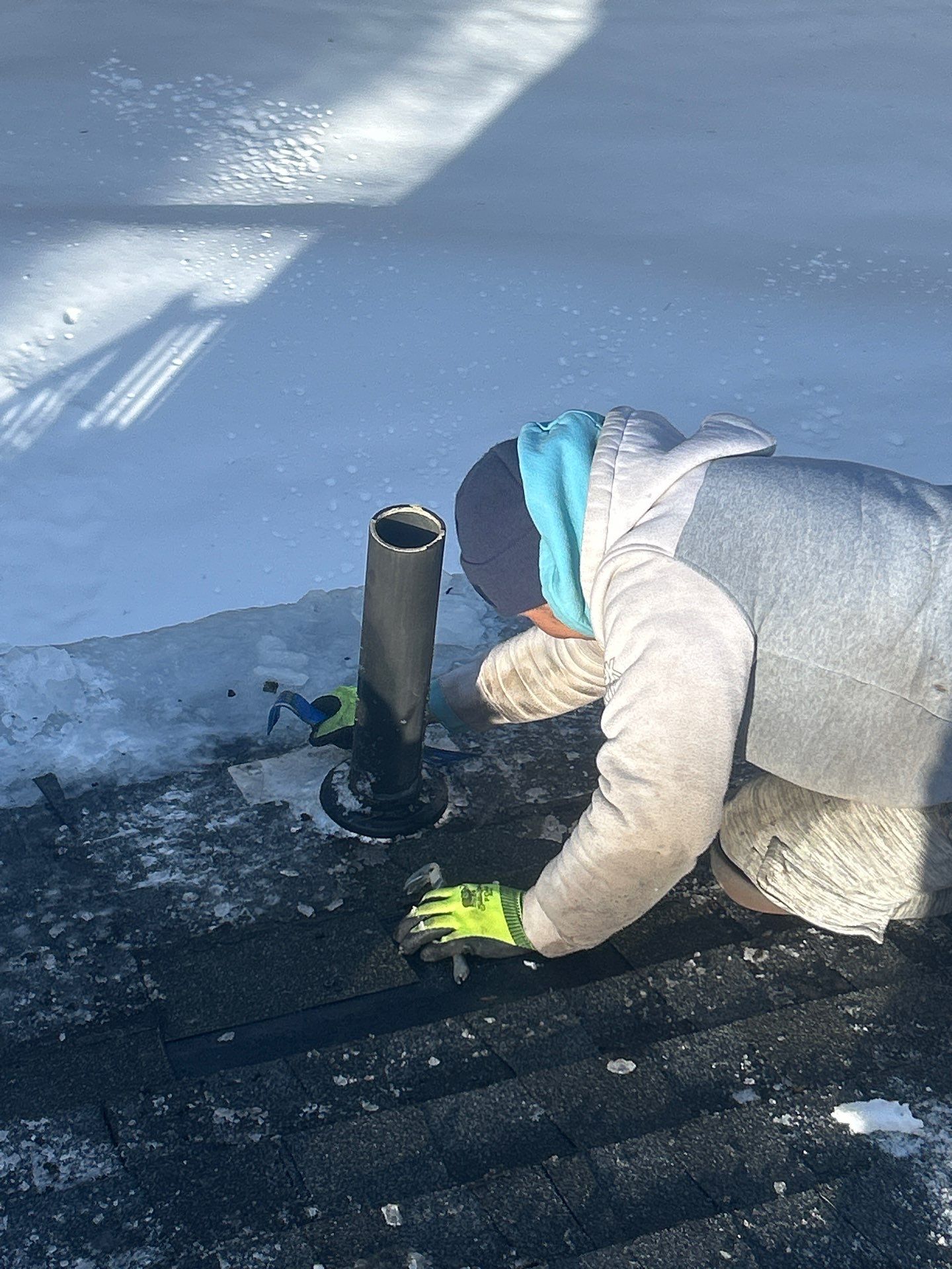 Pipe Flashing Replacement & Ice Removal in Westford by Mighty Dog Roofing of Greater Middlesex County