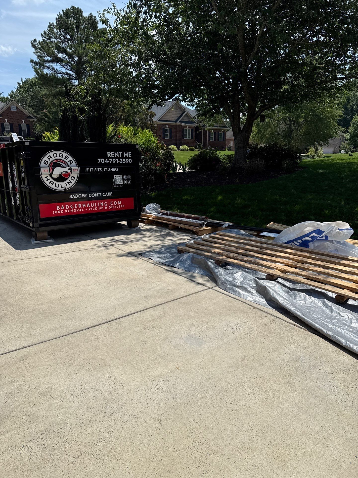 Project in Matthews by Badger Hauling