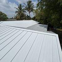 24ga 1.5" Mechanical Seam Regal White  by Total Roofing System The Metal Roof Experts