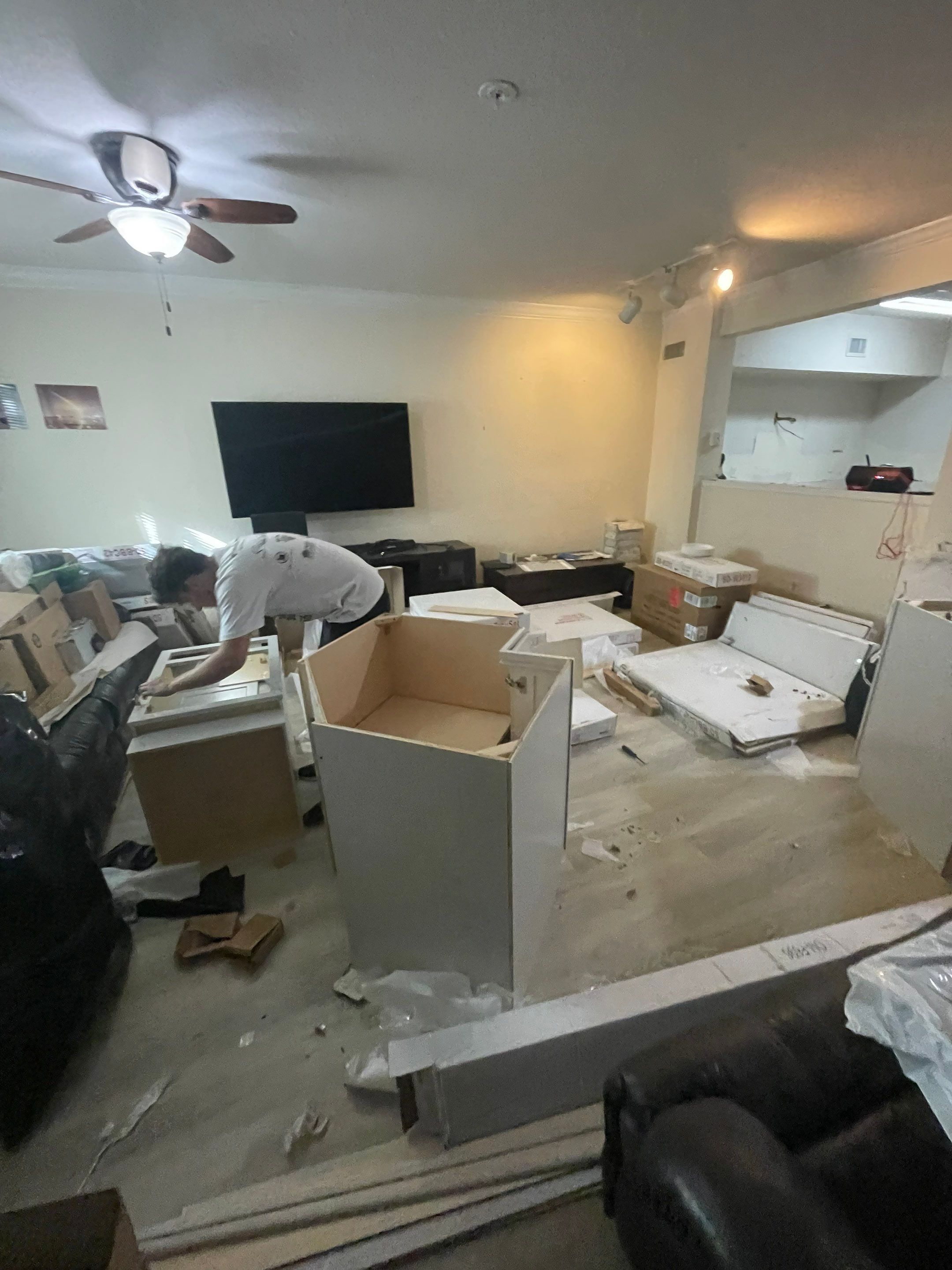 Home Remodel using LVP Flooring and Cabinets by HandyMangum