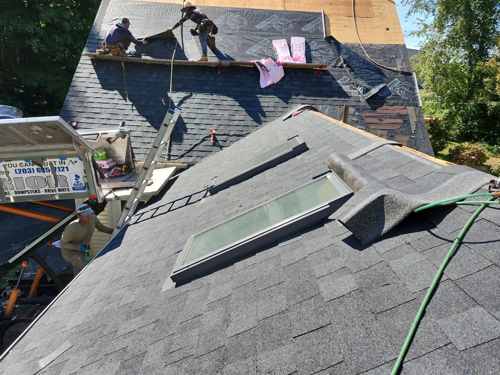 Residential Roofing Installation using Owens Corning TruDefinition Duration AR - Onyx Black by A Plus Exterior