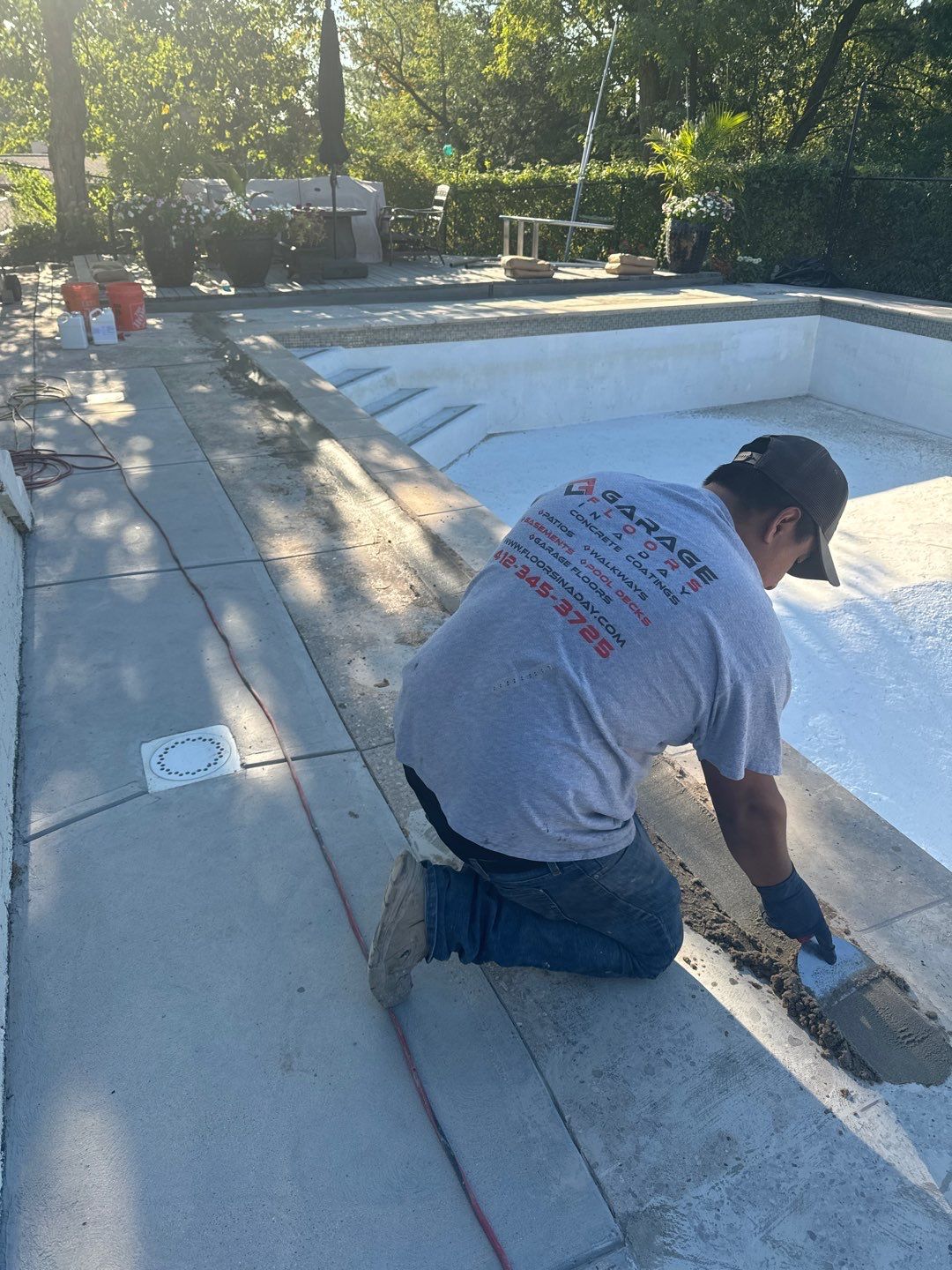 Pool Deck Project in Pittsburgh by Floors in a Day, Inc