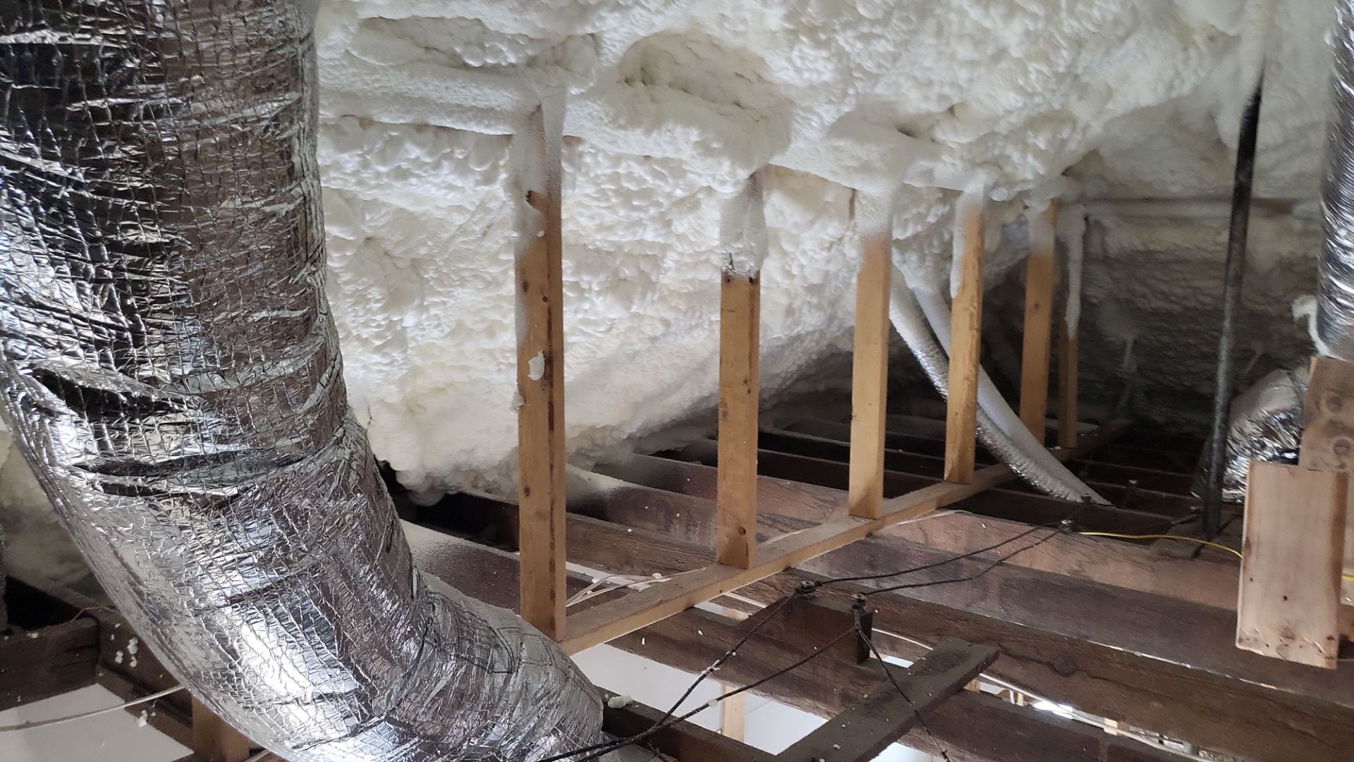 Interior spray foam application by SPF Services 