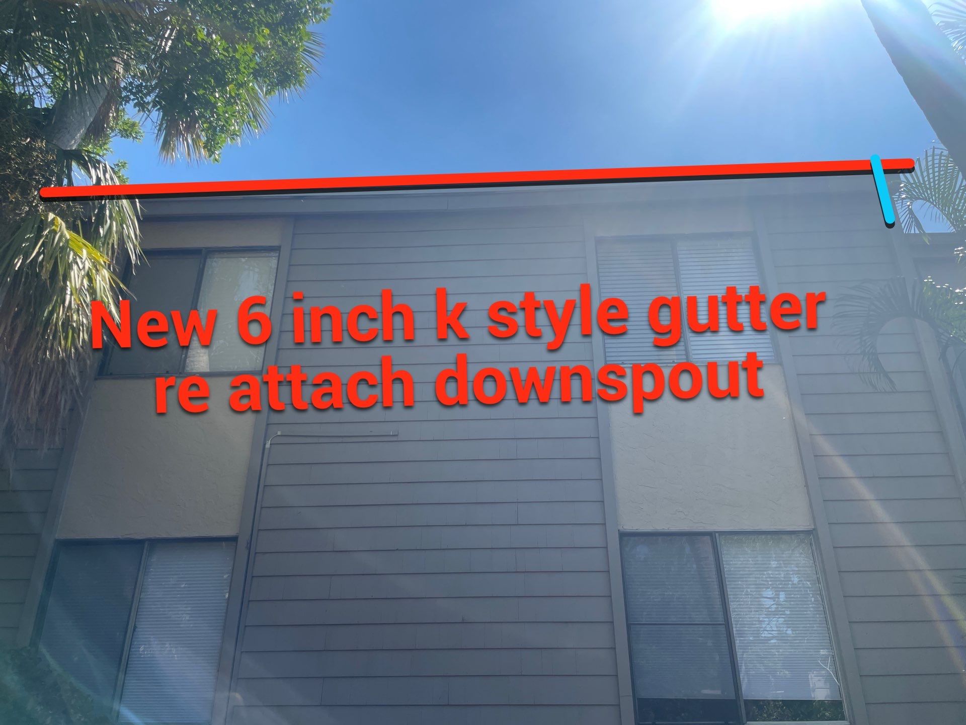 White Gutters Repair and Installation in Sarasota FL by Gutter Professors