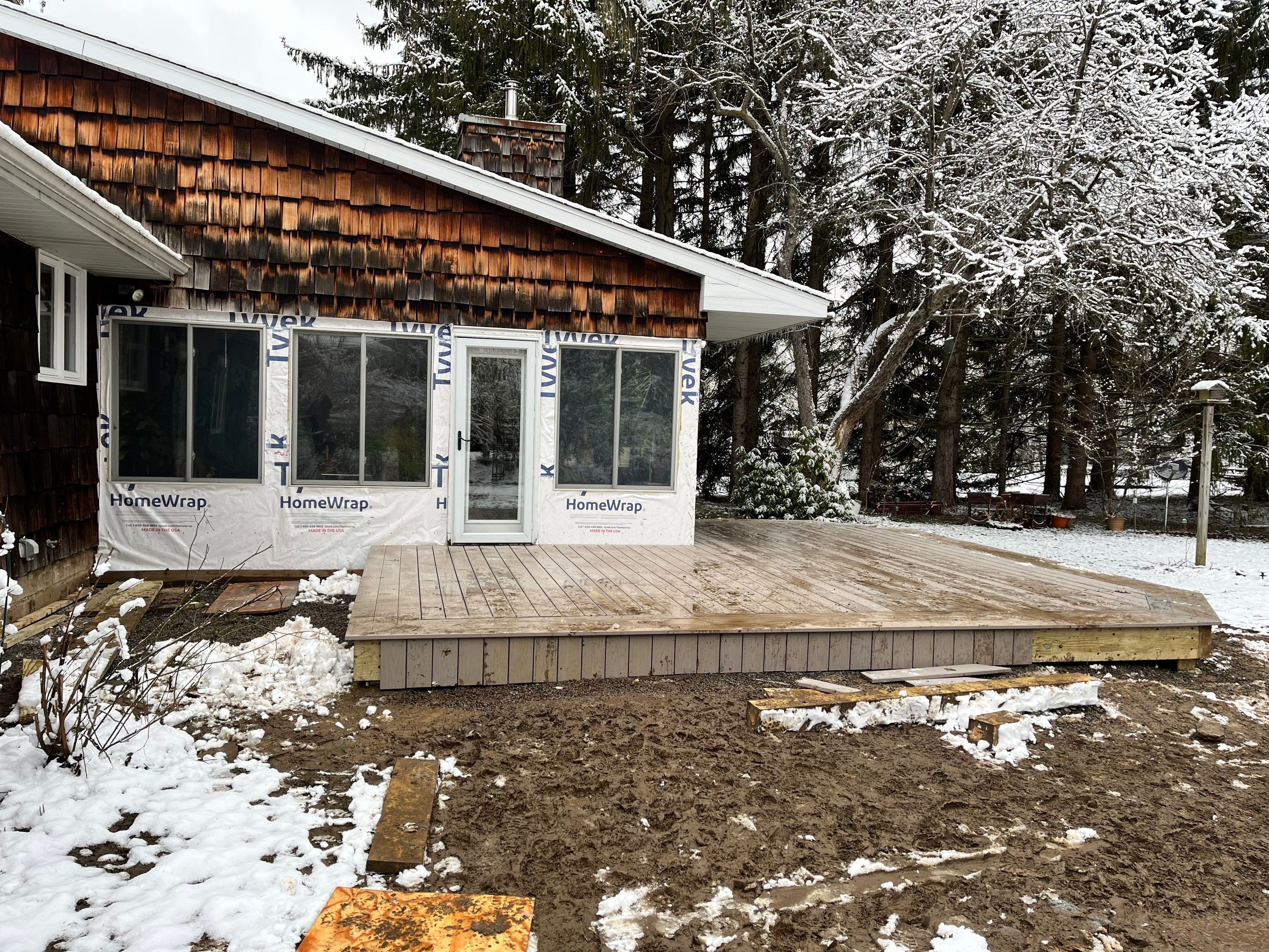 Deck and Stamped Concrete by Ivy Lea Construction