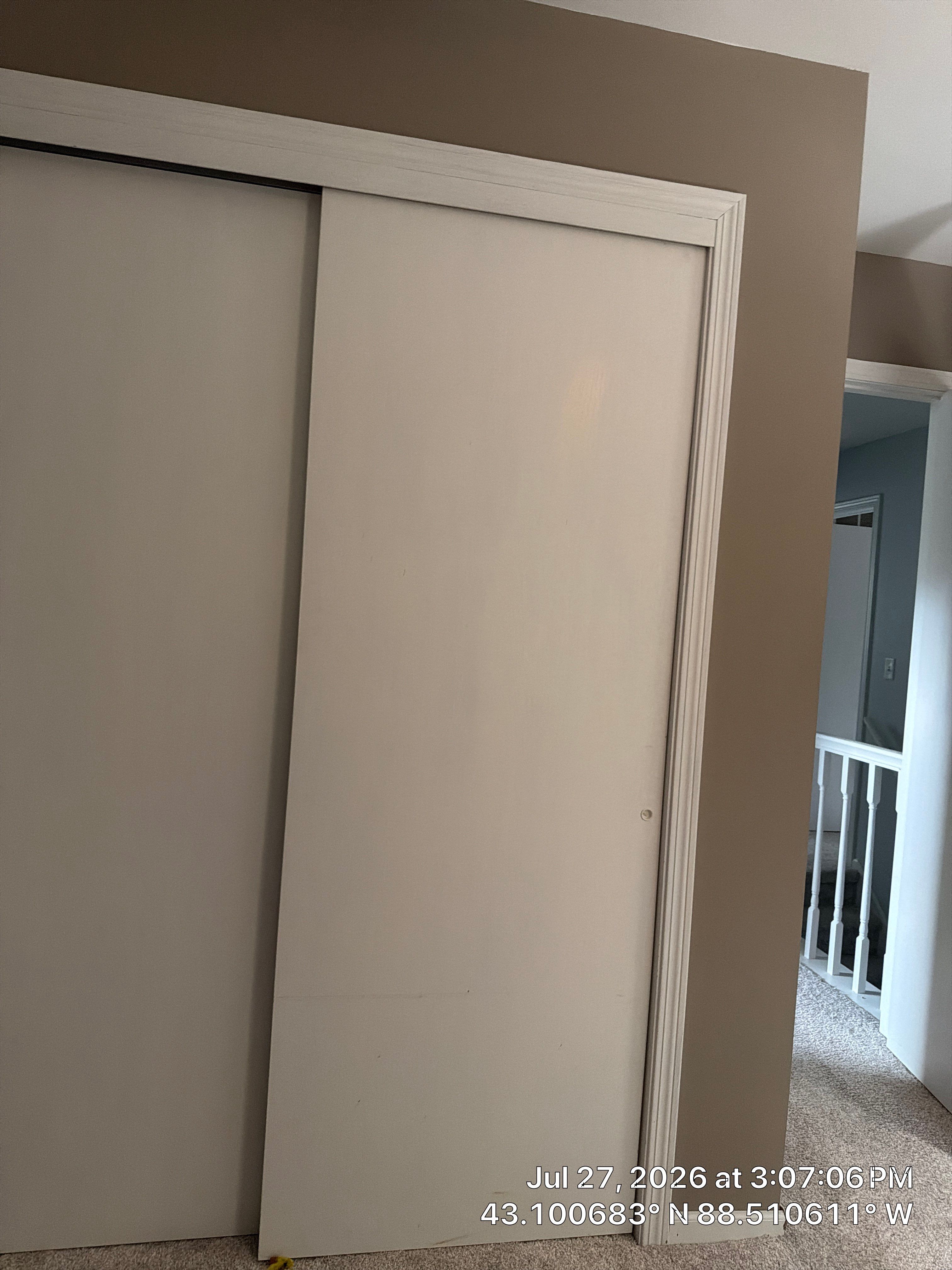 Interior Closet Door Replacement and Trim Work in Oconomowoc by CompanyCam Sales Demo