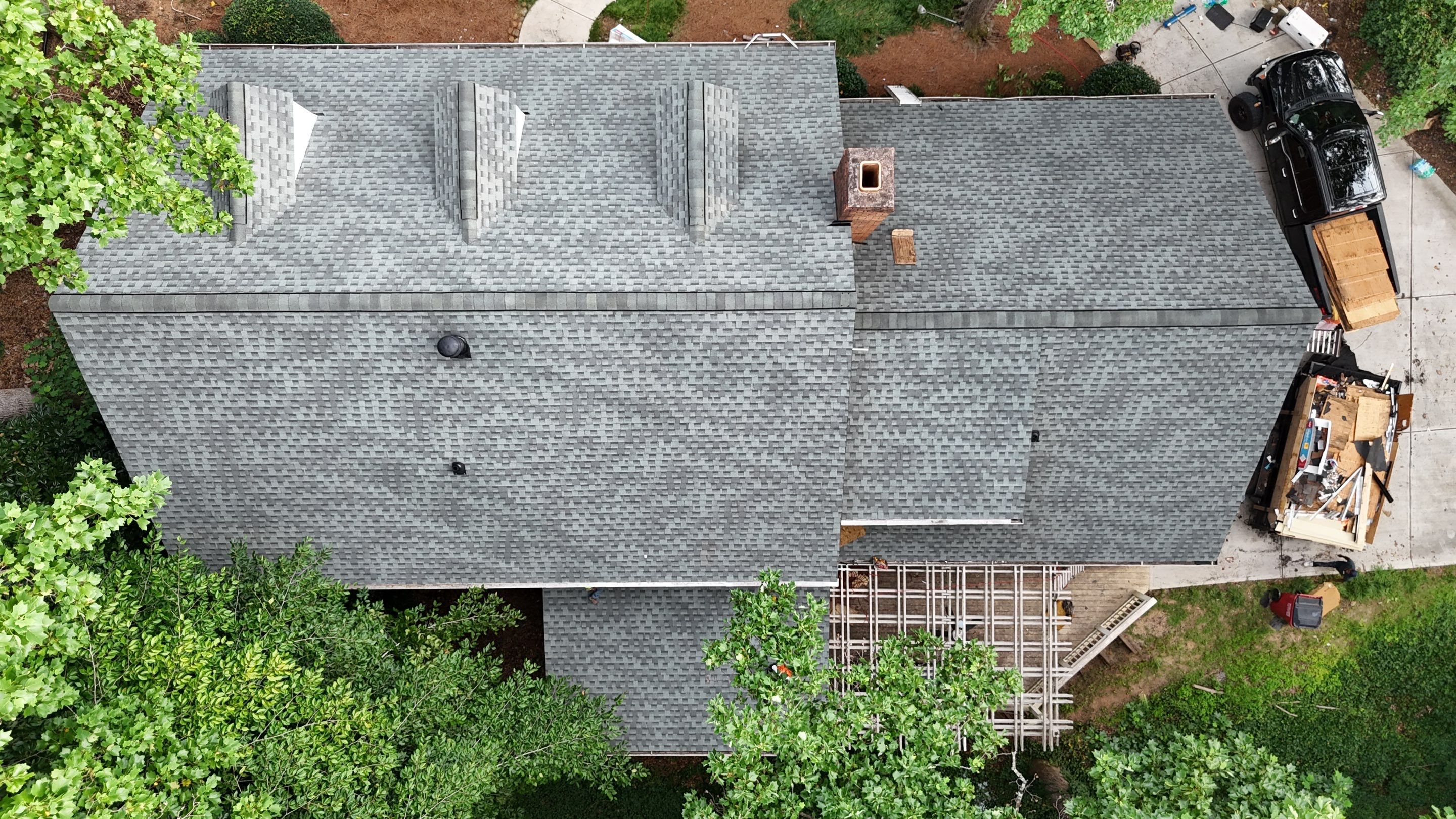 Atlanta, GA Roof Replacement GAF Timberline HDZ Slate by Reset Roofing