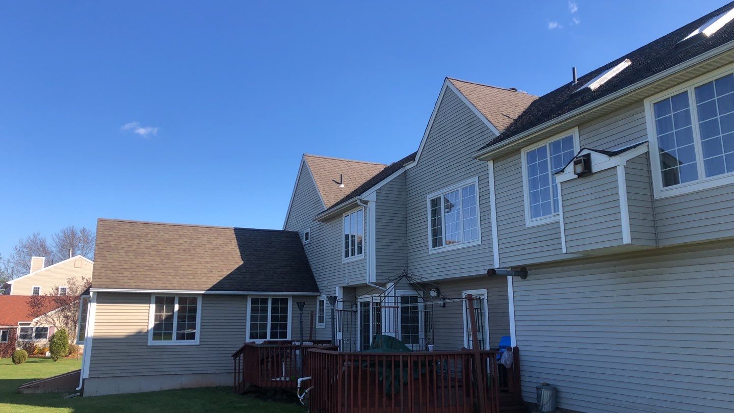 Commercial Roofing Installation using Owens Corning TruDefinition driftwood by A Plus Exterior