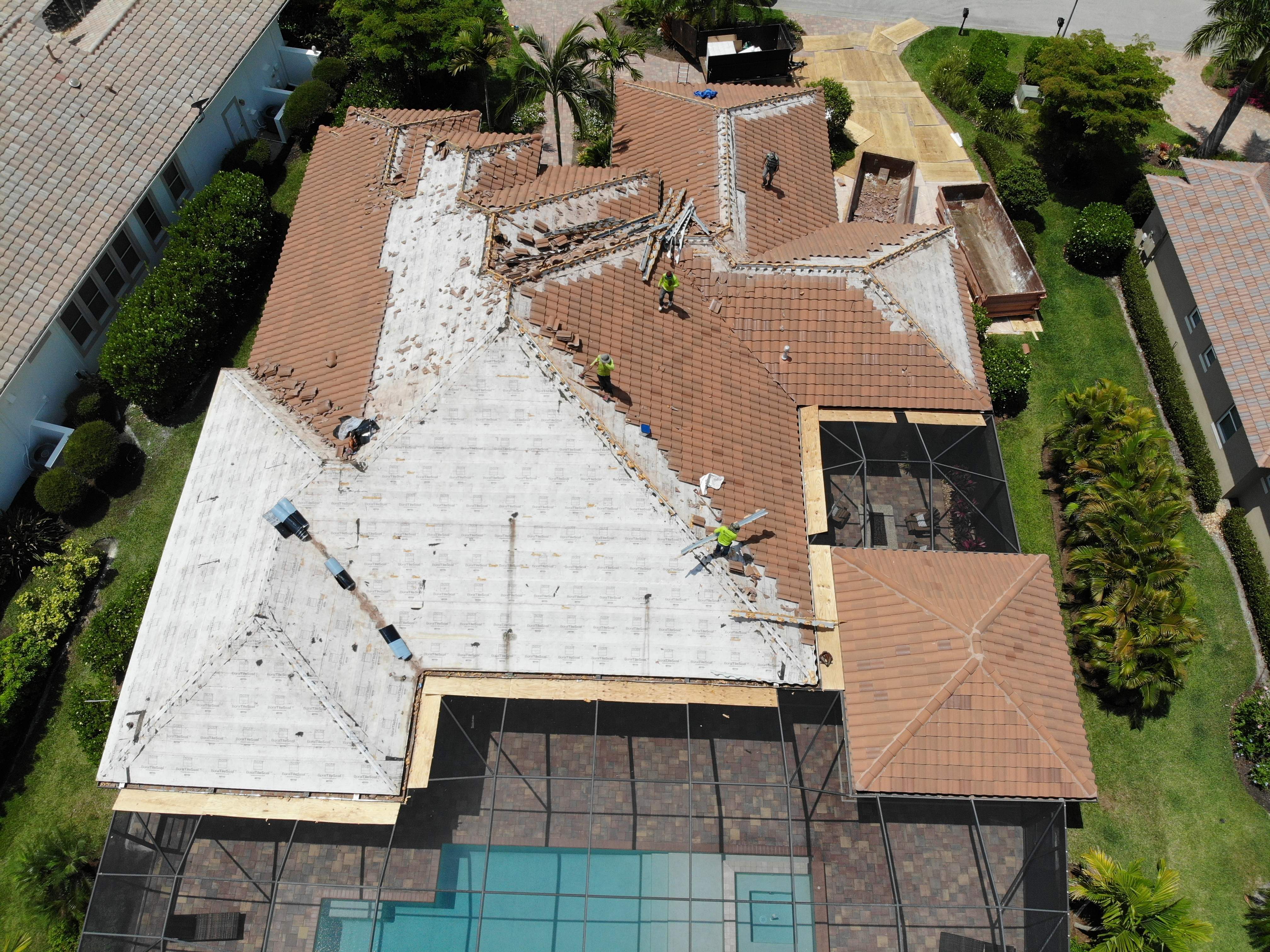 Residential Roofing Installation using Composite Spanish Tile by International Roofing