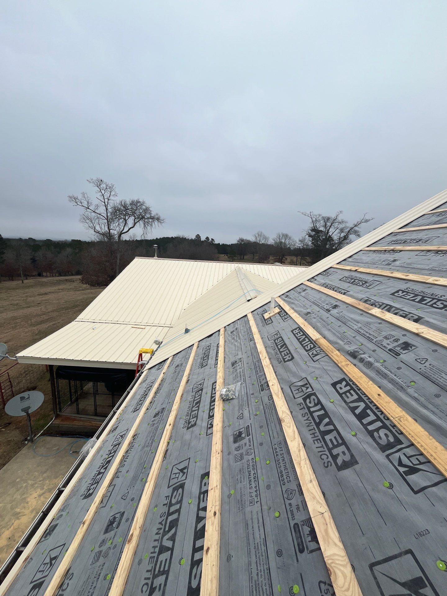 Residential Metal Roof Replacement using Reed's Metals: 26 GA. Colored Residential Metal Panels (Ivory) by Hostetler Roofing