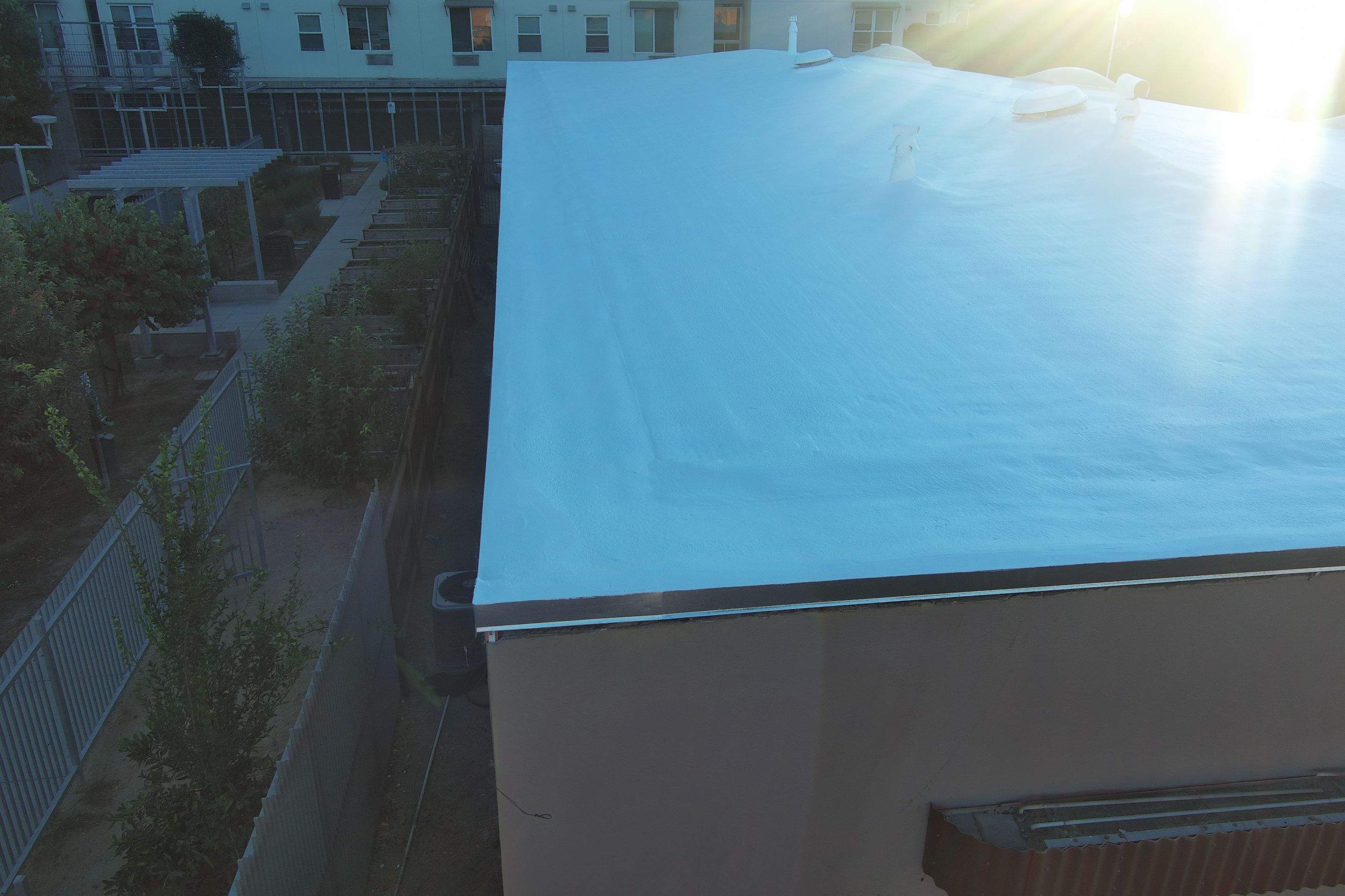 Foam Refurbish using Conklin Benchmark/PUMA XL coatings and spray foam by Straight Edge Roofing Inc