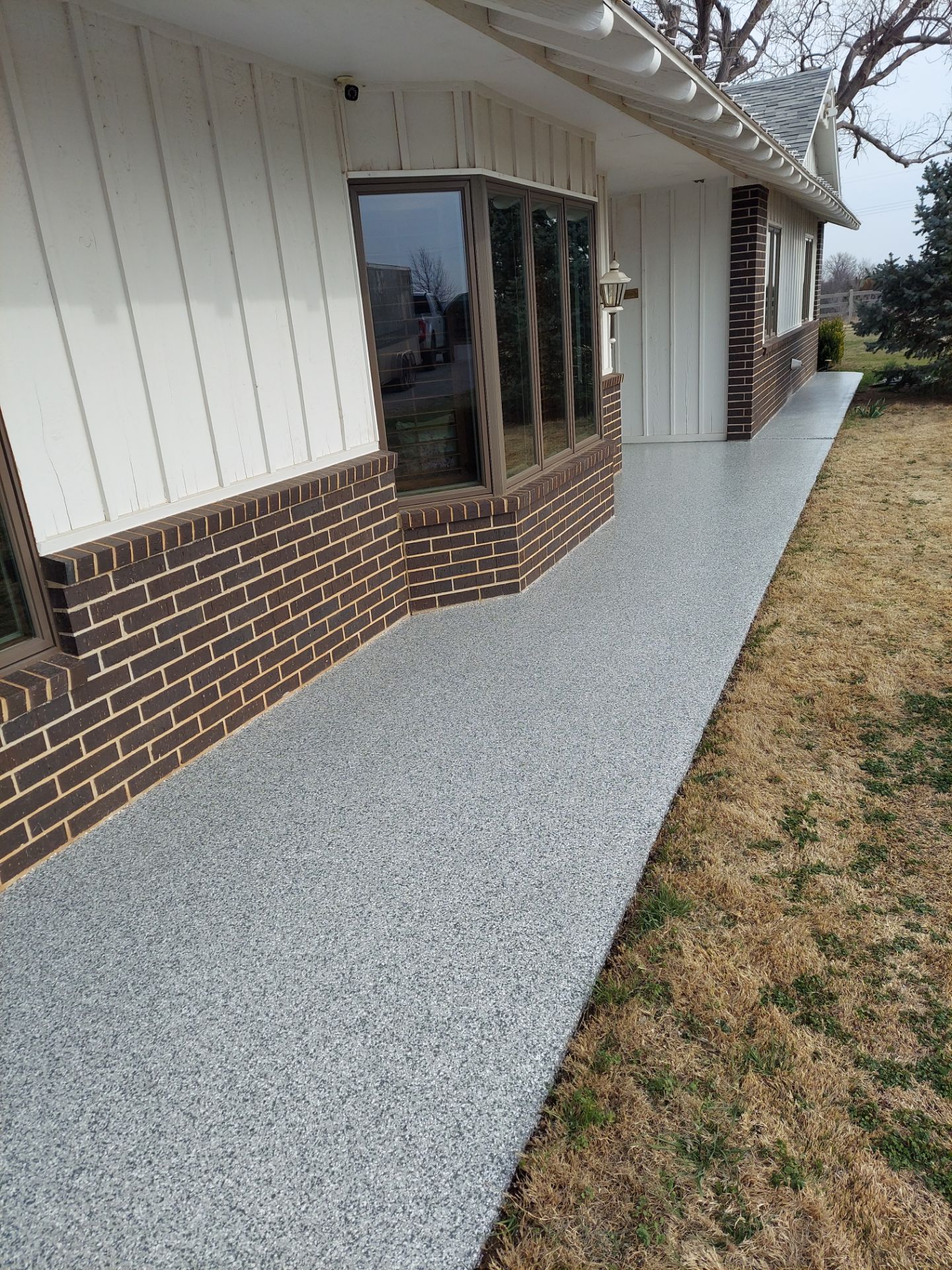 Garage & Sidewalk with Slate Stone by Copperhead Coatings