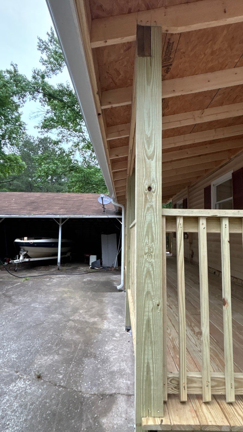 Roof Replacement and cover porch  by Deerfield Roofing LLC