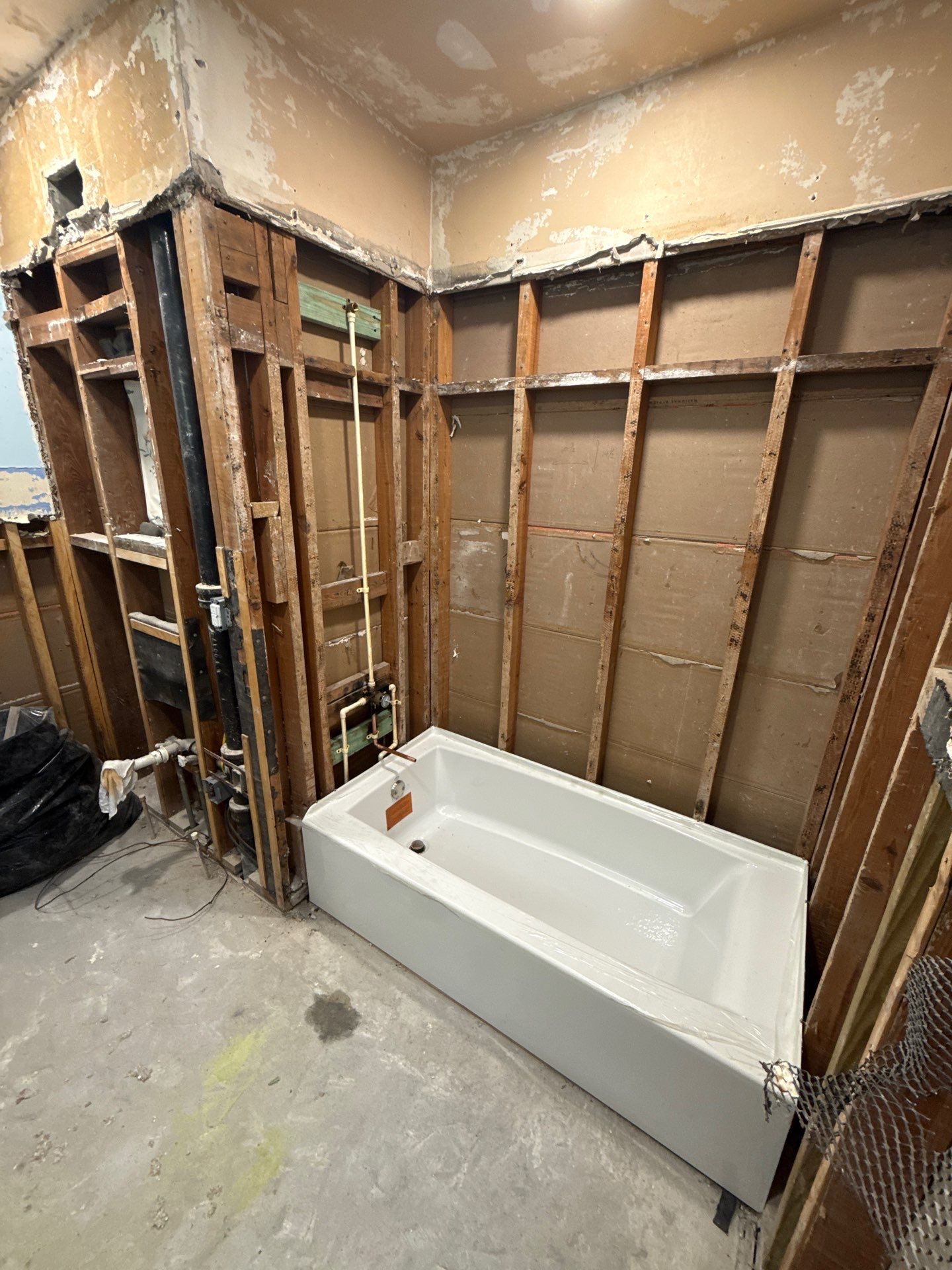 Residential Bathroom Plumbing Rough-In and Tub Installation in Tampa by All Hours Plumber