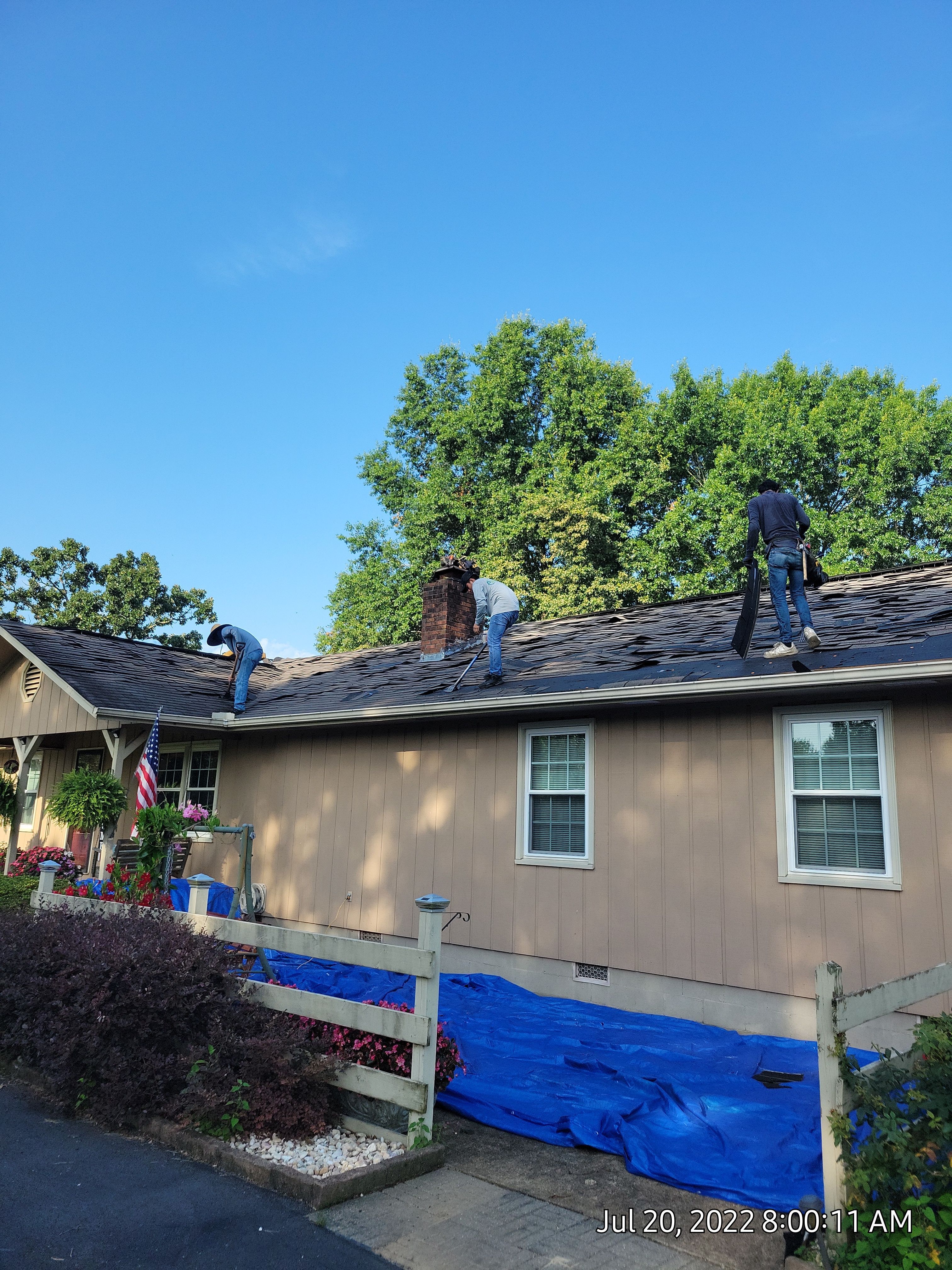 Residential Roof Remove and Replace using Low Rib Metal Roofing Panels by Bullard Roofing