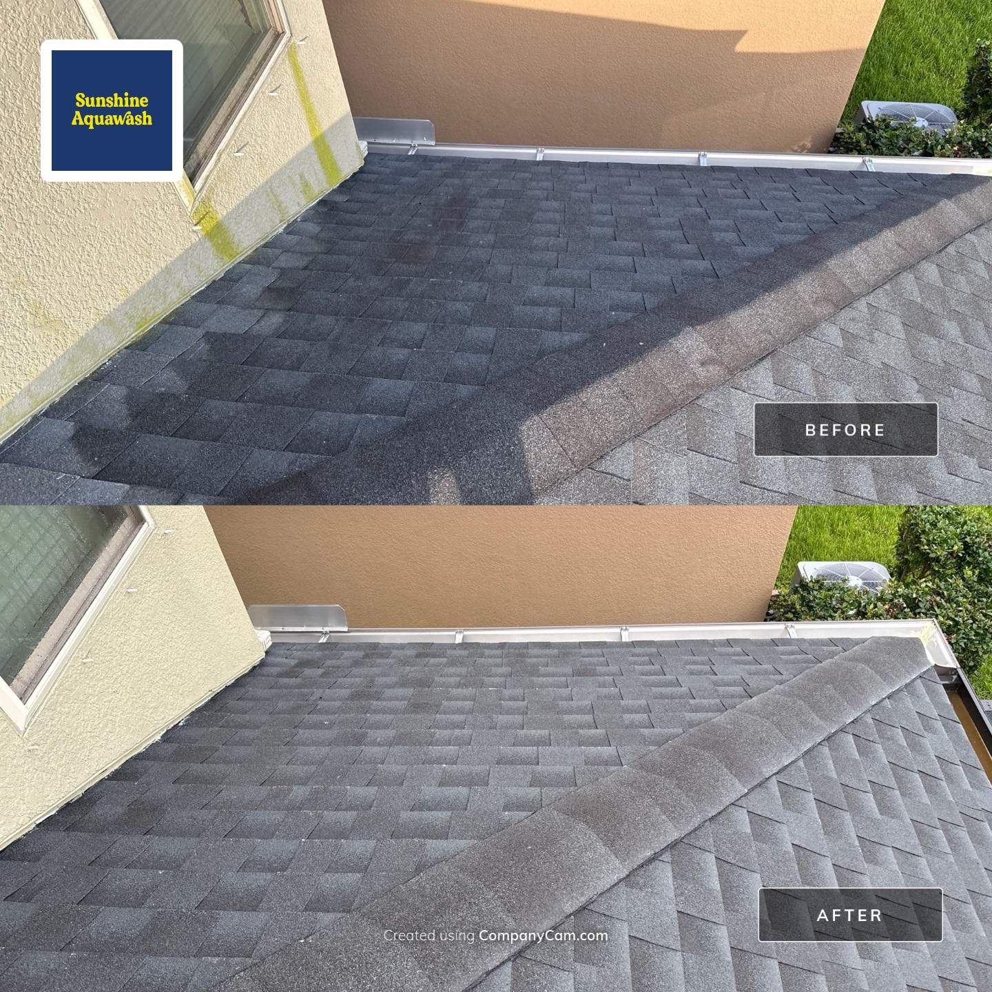 2-Story Asphalt Shingle Roof Cleaning & House Wash – Cypress Mill, Sun City Center, FL by Sunshine AquaWash