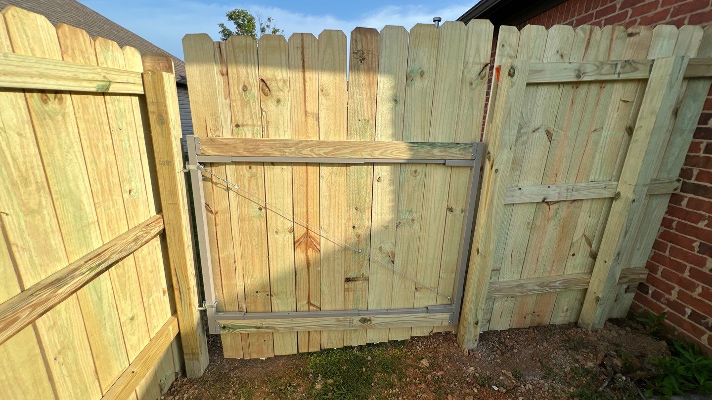 Lake View - Fence by Pillar and Pine