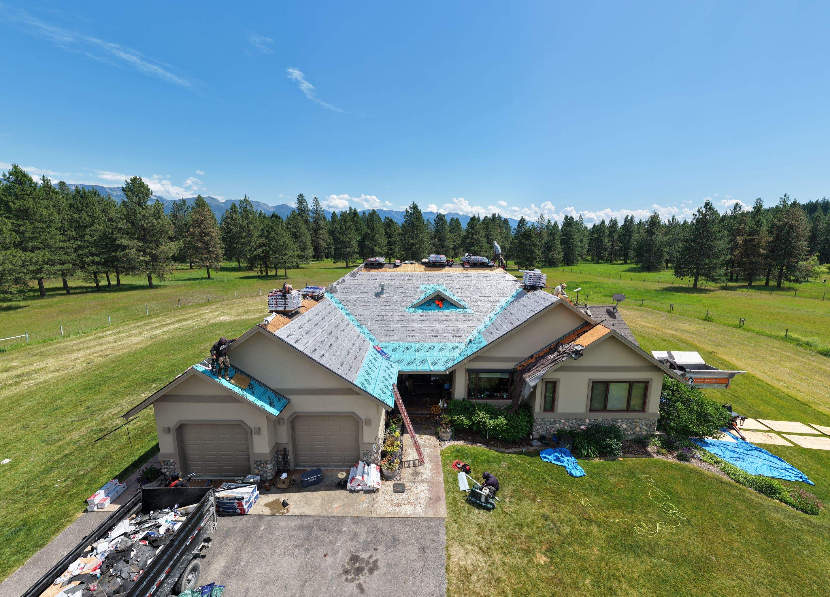 Roof Replacement using GAF Timberline HDZ - Midnight Mesa  by Montana Roofing Solutions