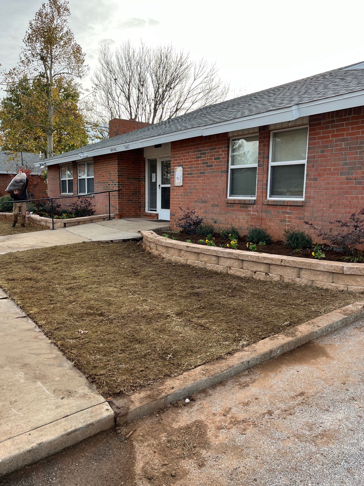 Concrete work, Landscape work, Sod work, and Irrigation work. by Clays Services Inc