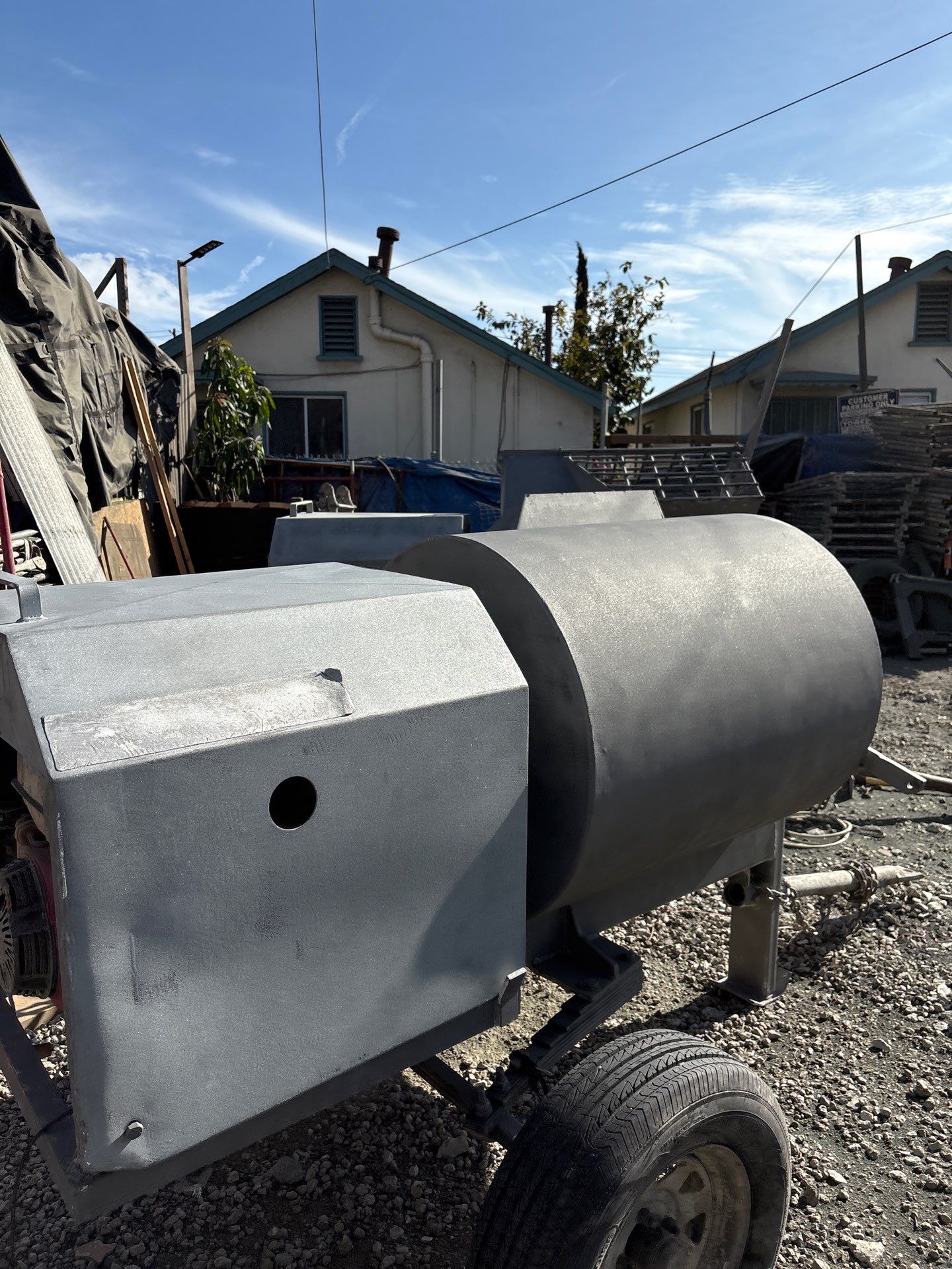 Sandblasting Paint Off Steel Machines In Portland, CA by La Power Washing Inc