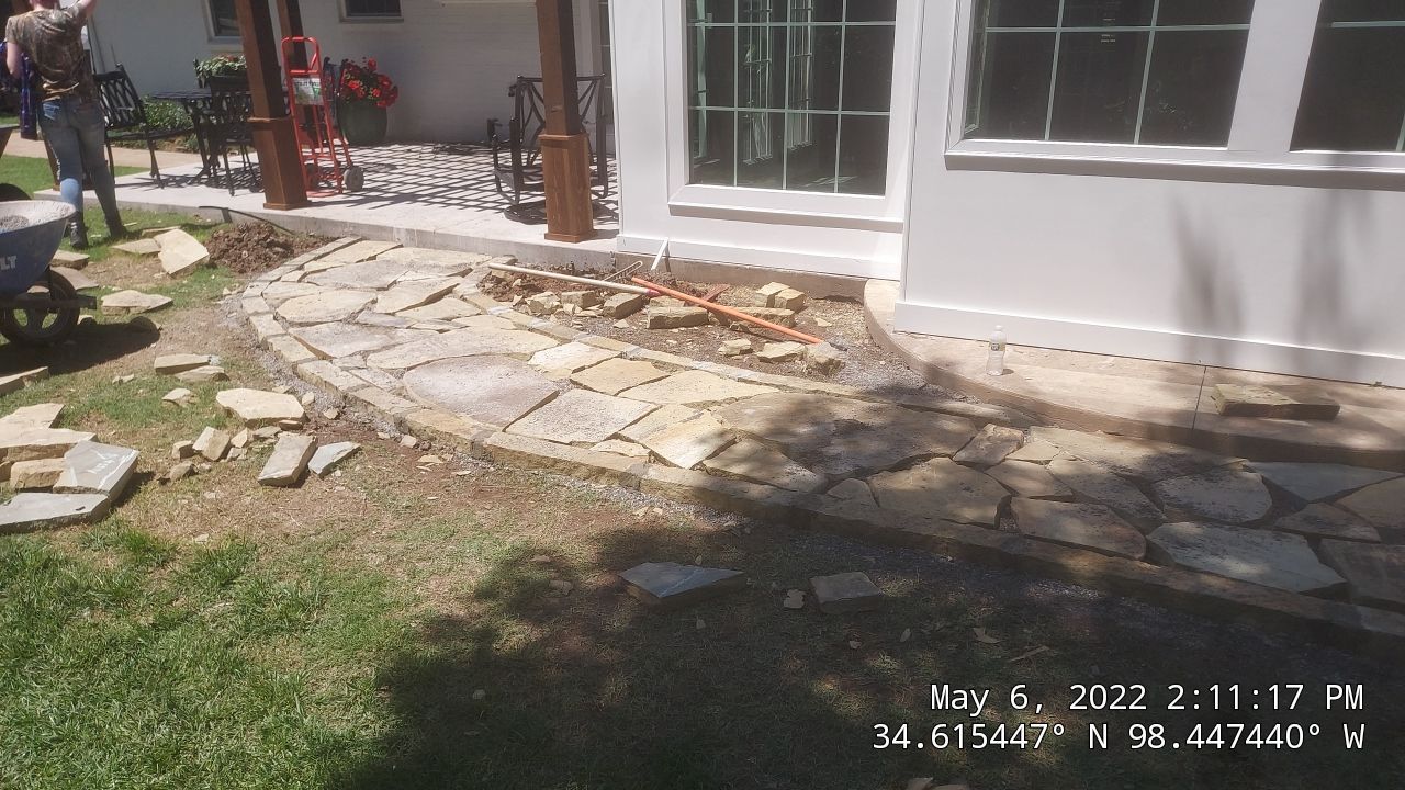 Flagstone walkway using Flagstone  by Clays Services Inc
