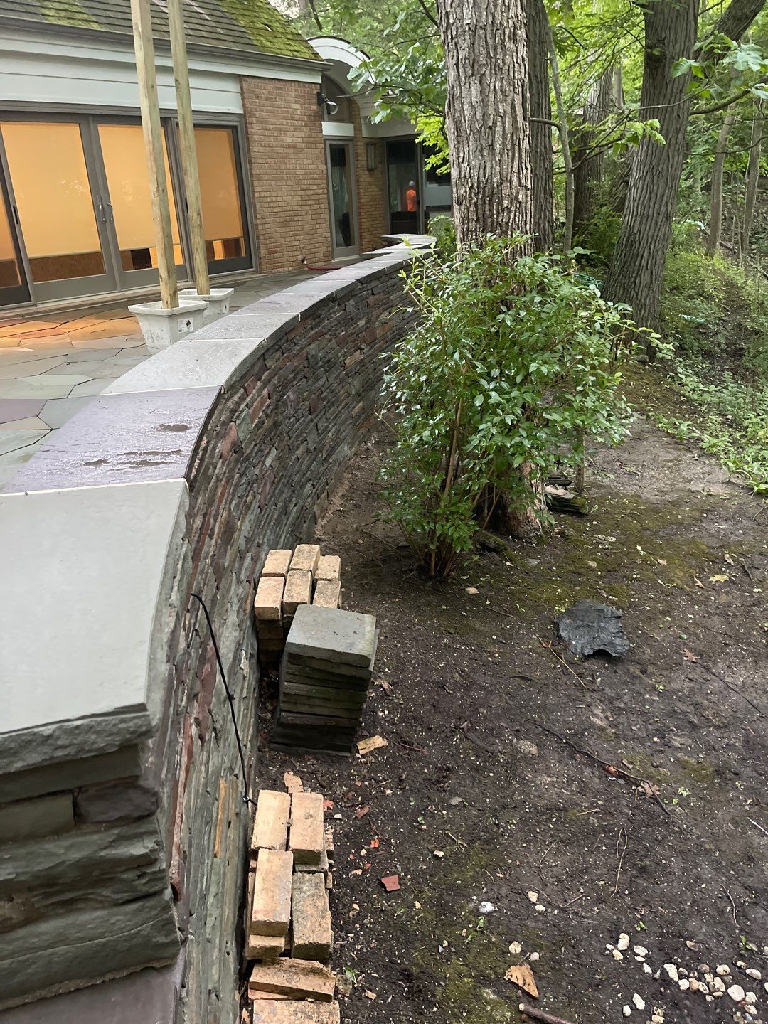 Bluestone patio cleaning by Northern Power Washing LLC.