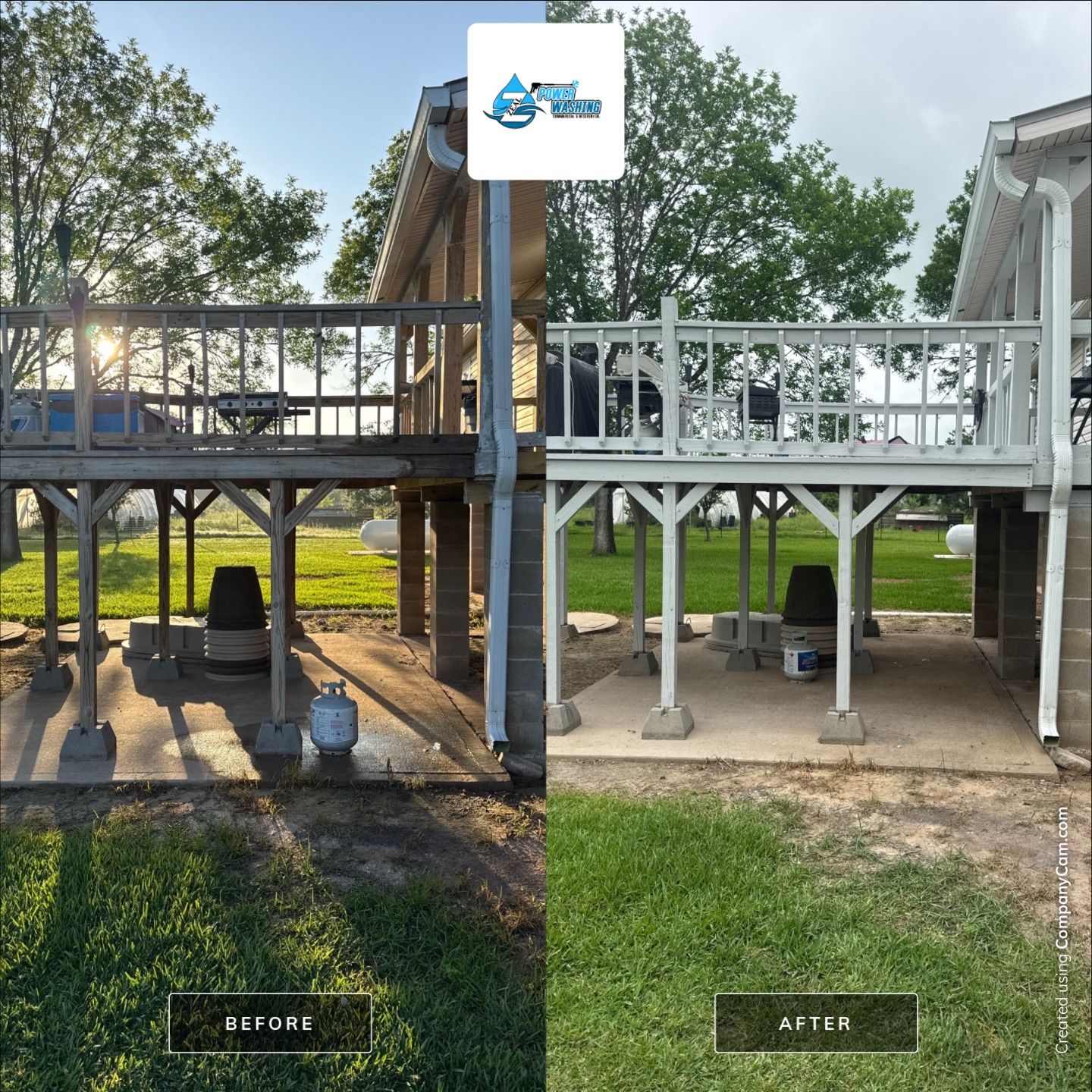 Elevated Deck Restoration and Staircase Refinishing in Rosharon, Texas by Zeal Power Washing