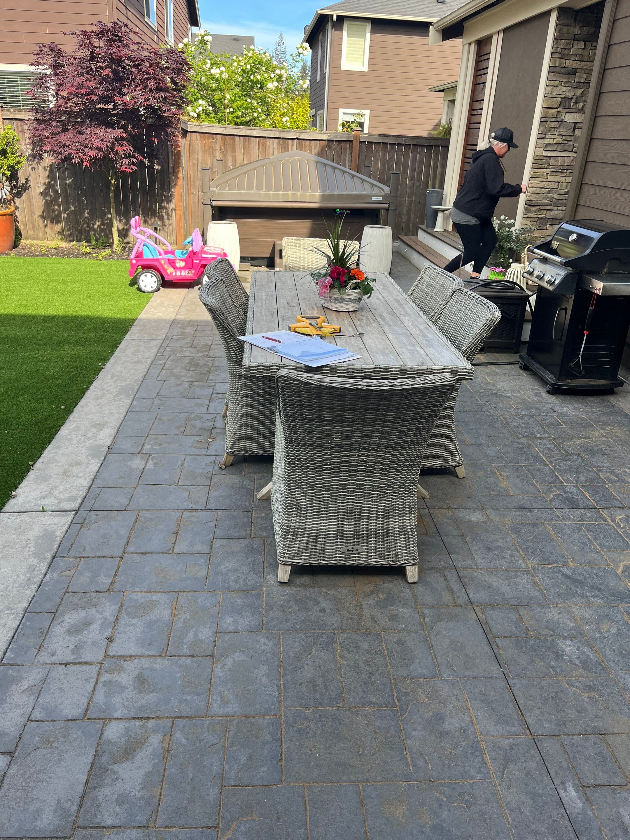 Stamped Concrete Driveway with Sealed Finish | Everett  by Jireh Asphalt & Concrete Inc 