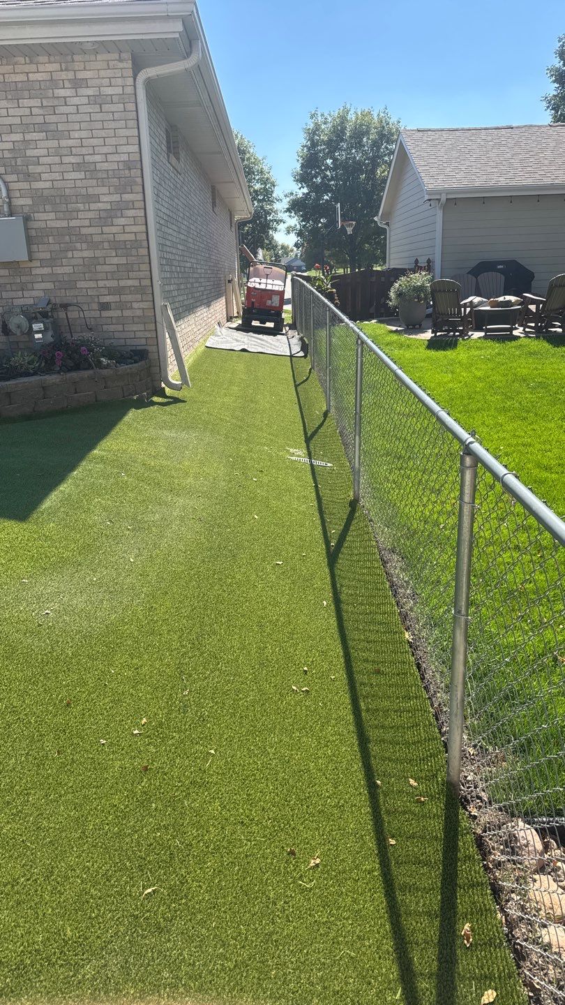 Pet Friendly Synthetic Turf Installation by New Horizon Landscapes