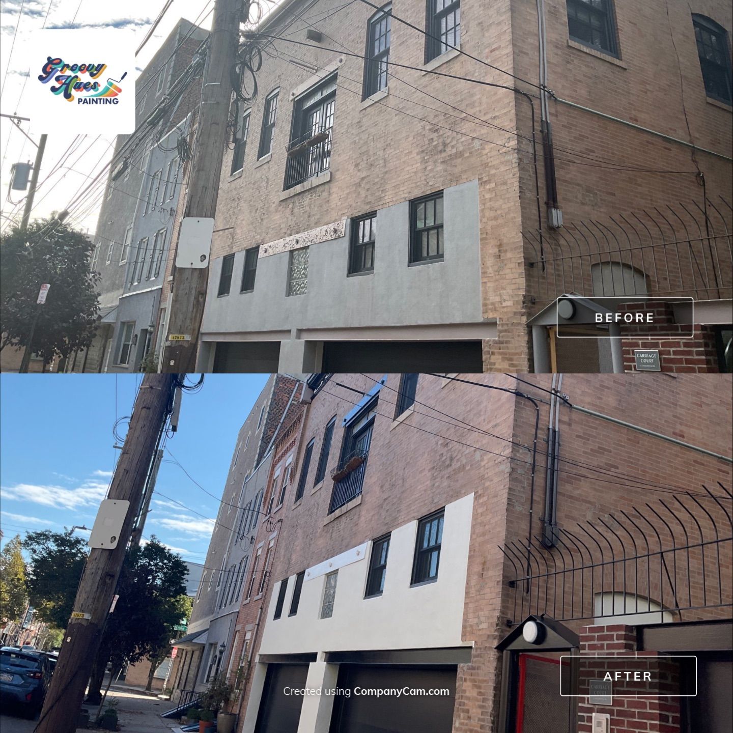 Exterior Refresh at Carriage Court Condominiums in Queen Village by Groovy Hues