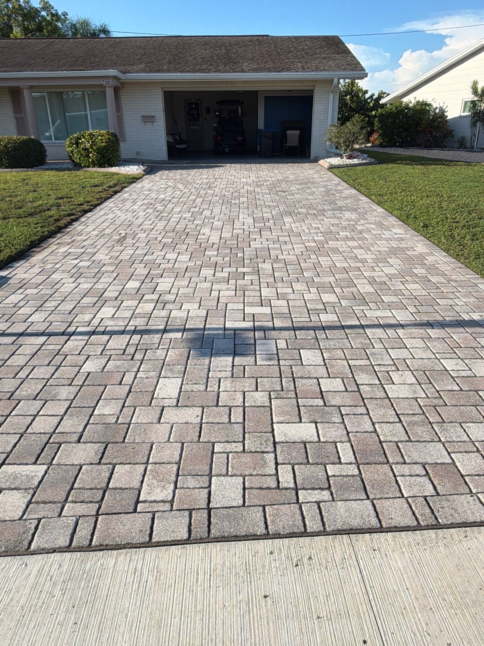 Sun City Center Paver Driveway and Porch Sealing Project by Supreme Paver Experts
