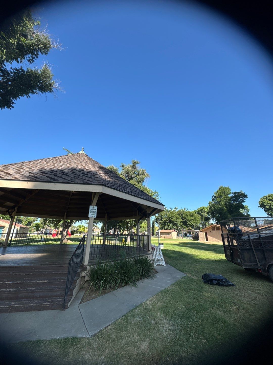 City of Gustine Gazebo project by Straight Edge Roofing Inc
