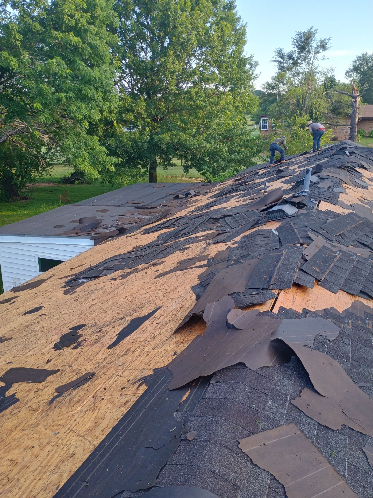 Storm Damage Restoration and Complete Roof Replacement in Pauls Valley by BANA Roofing and Solar Supply