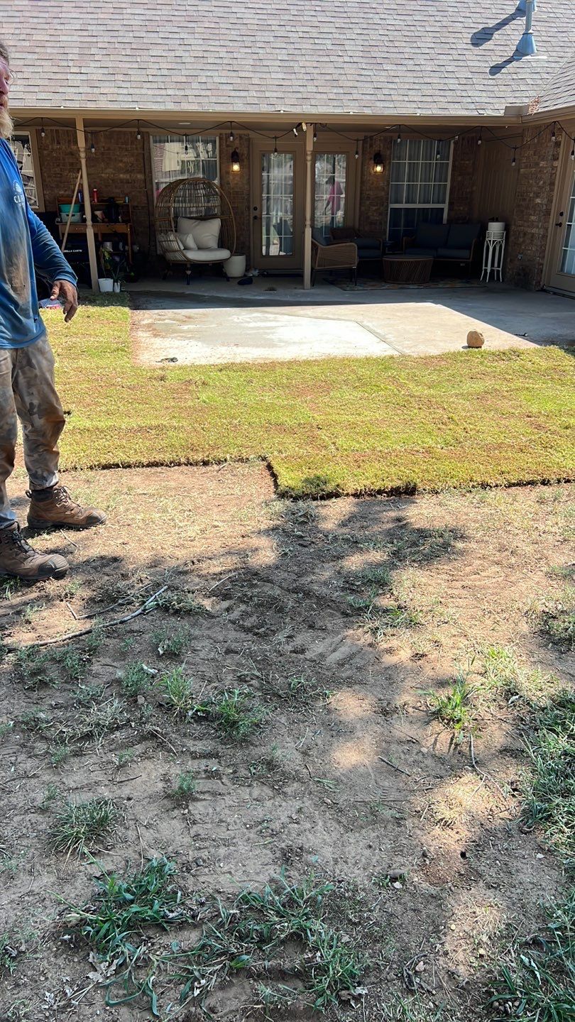 Tree removal , Concrete, Pergola, and sod install  by Clays Services Inc