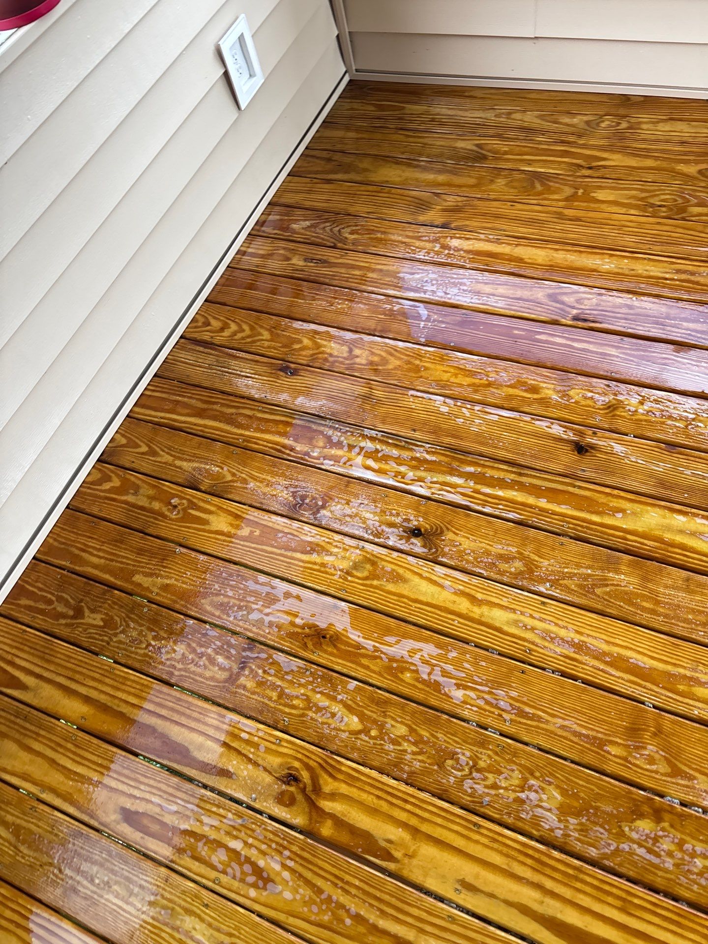 Concrete Walk Way and Wood Deck using Wood and Concrete Sealant by DuraSeal