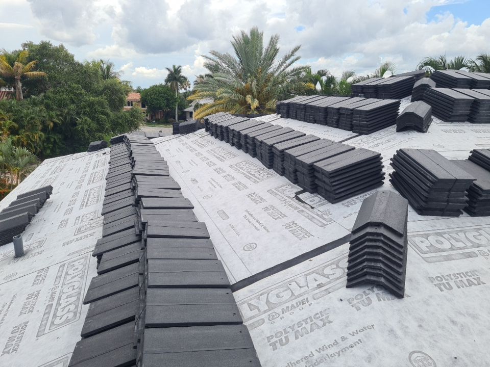 Residential Roofing Installation using Eagle Roofing Tile by BLUES BROTHERS ROOFING