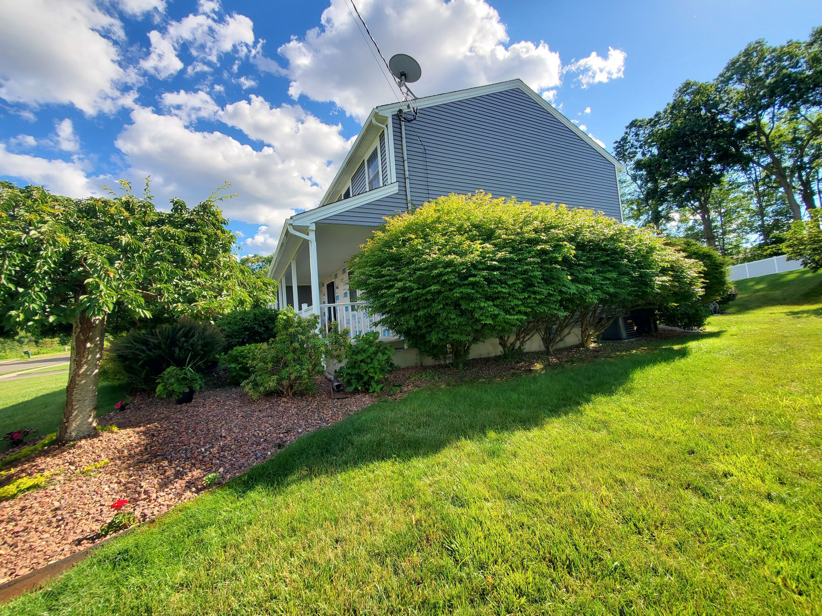 Siding Installation using Certainteed Monogram Charcoal gray and Owens Corning Versetta Stone Sterling by A Plus Exterior