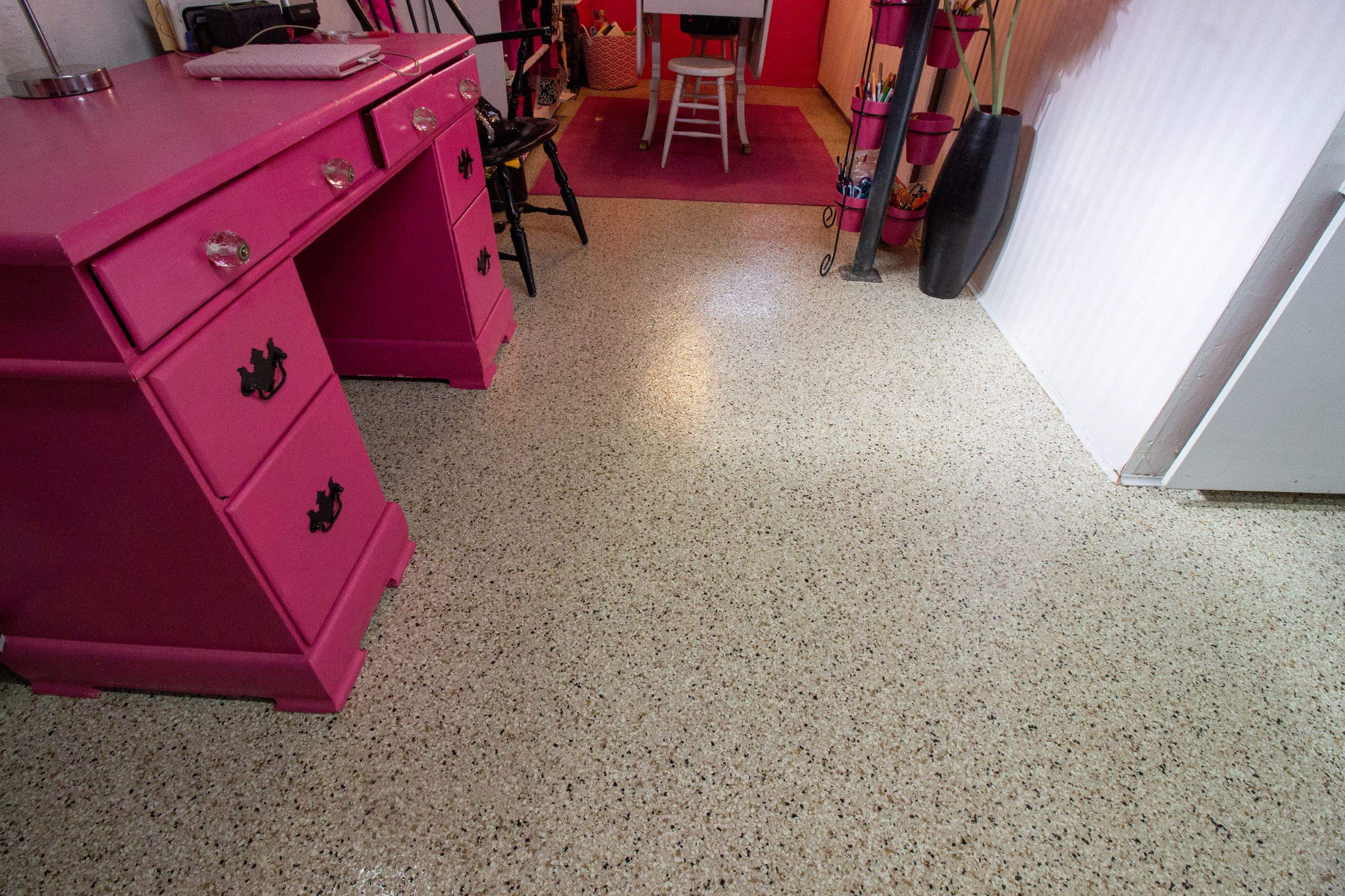 Basement Floor using Driftwood by Your1DayFloor.com