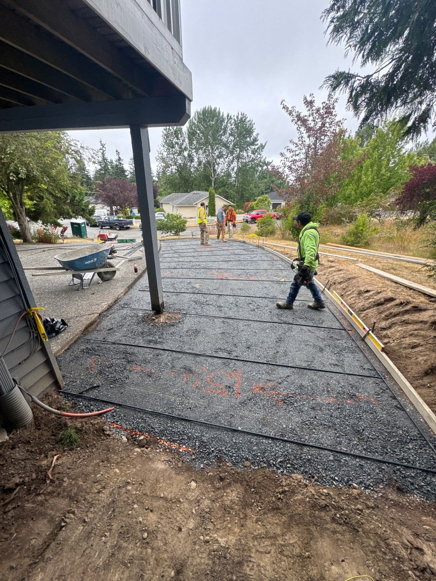Concrete Back Patio Makeover  by Jireh Asphalt & Concrete Inc 
