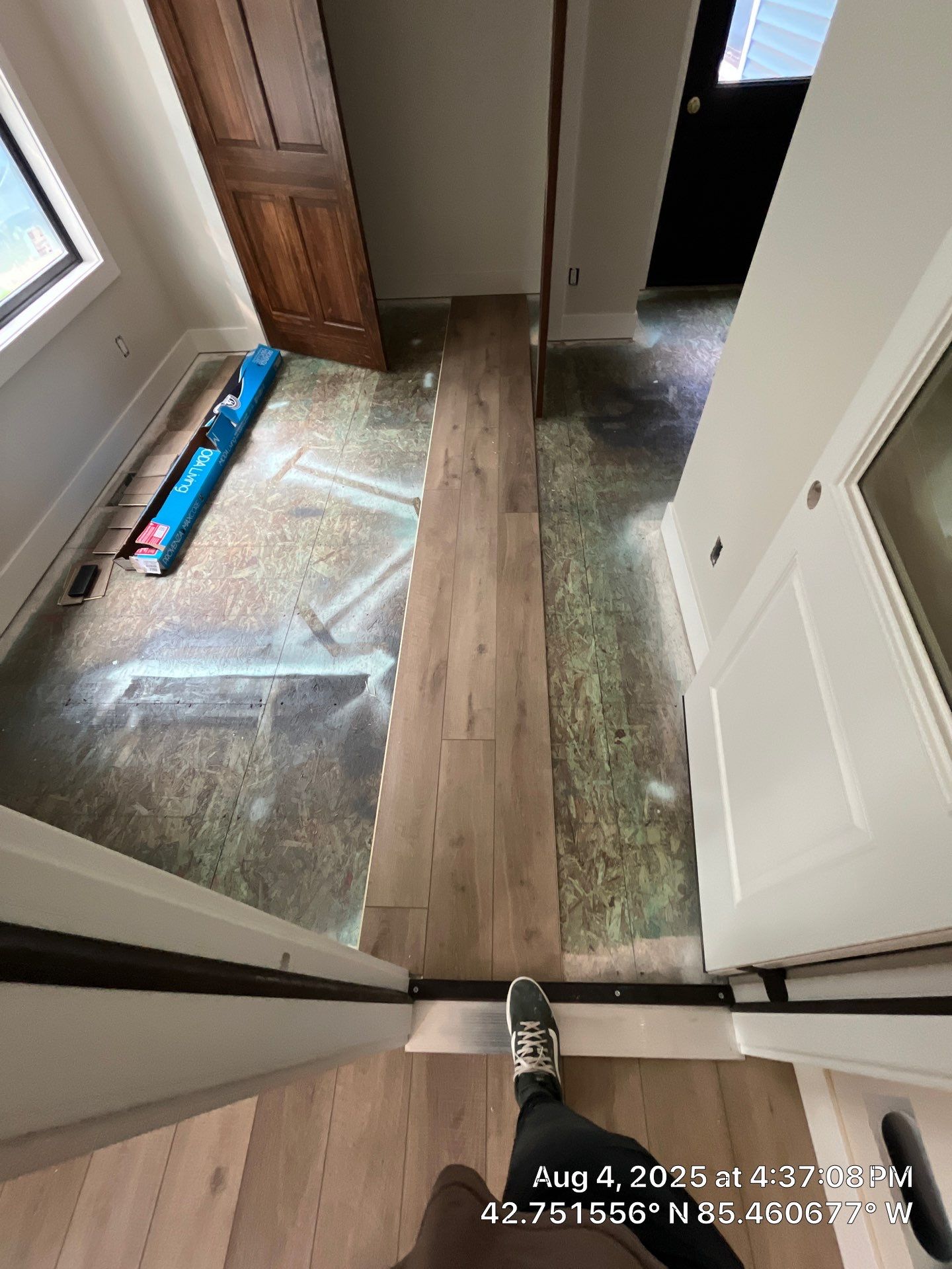 Installation of LVP in Middleville, Michigan by RTBaldwin Hardwood Floors
