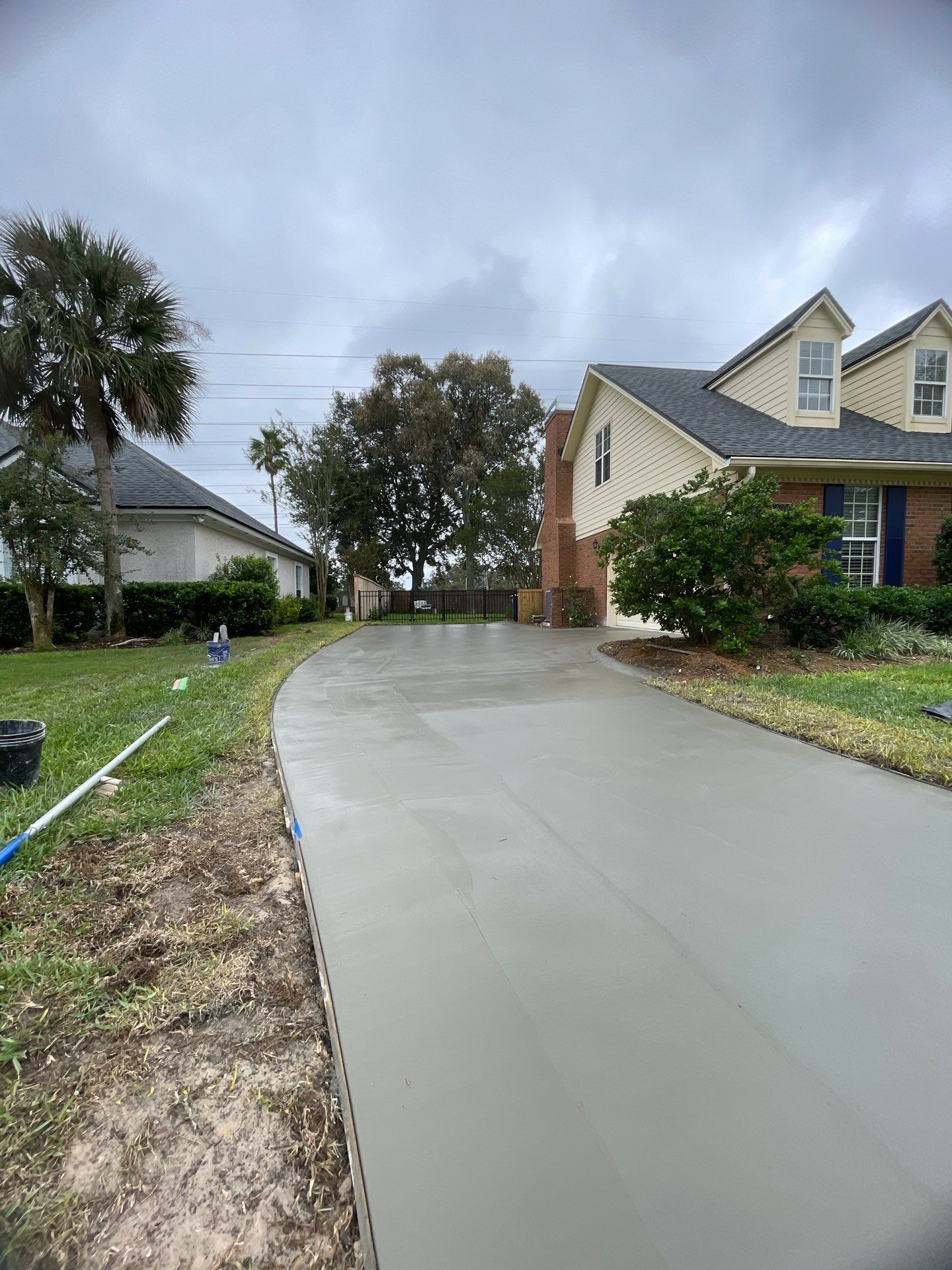 Driveway Replacement ON A HILL in Jacksonville, Florida by Burlington Concrete & Asphalt Inc