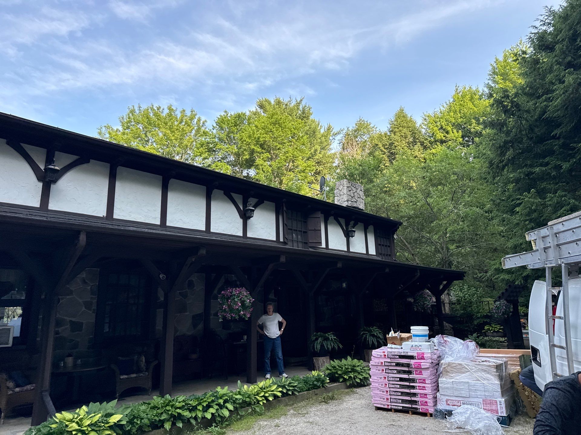 Deerfield, NH Roof Replacement Near Deerfield Fairgrounds with Custom EPDM Rubber Roofing for Stone Turrets by Compass exteriors